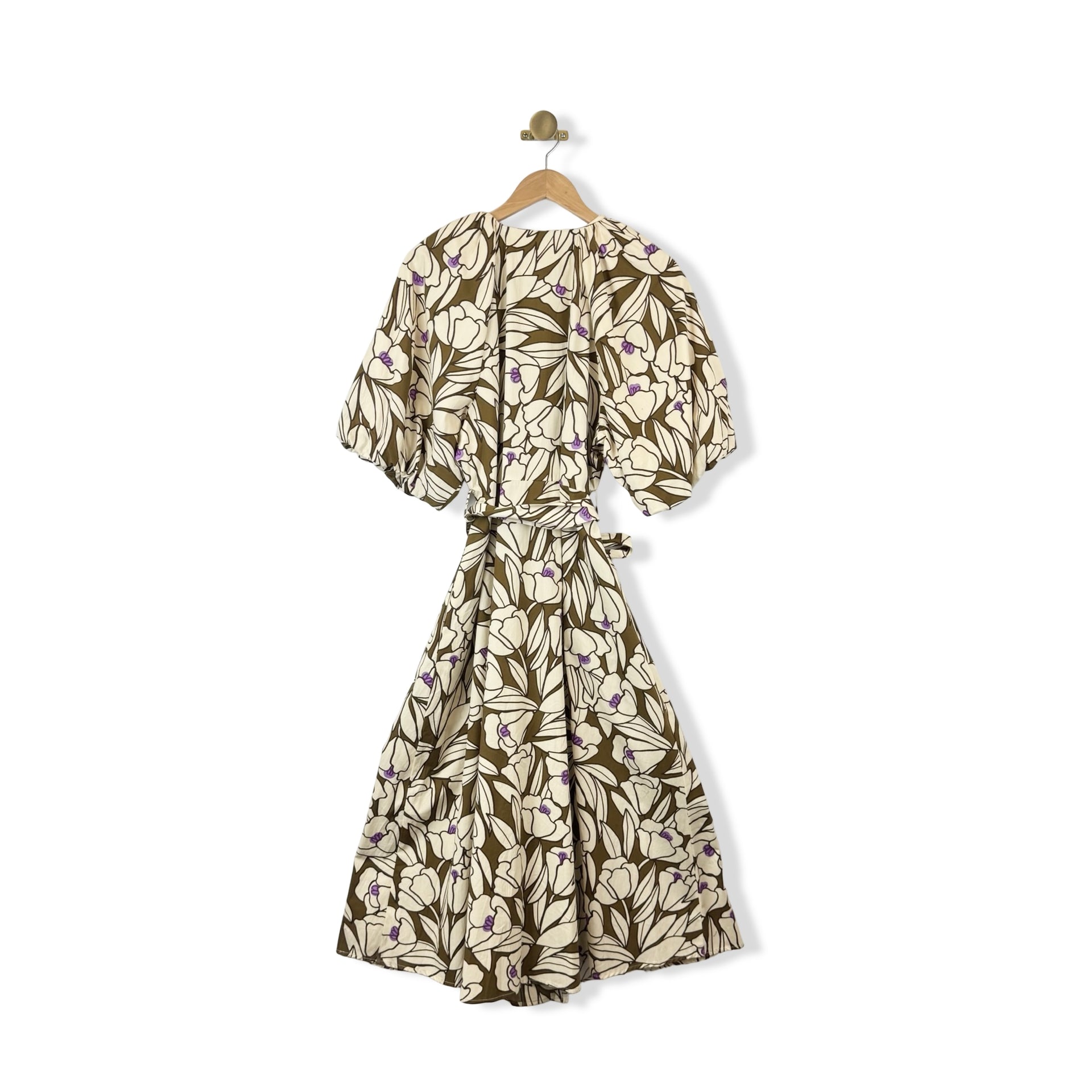 Exquise Puff Sleeve Floral Maxi Dress
