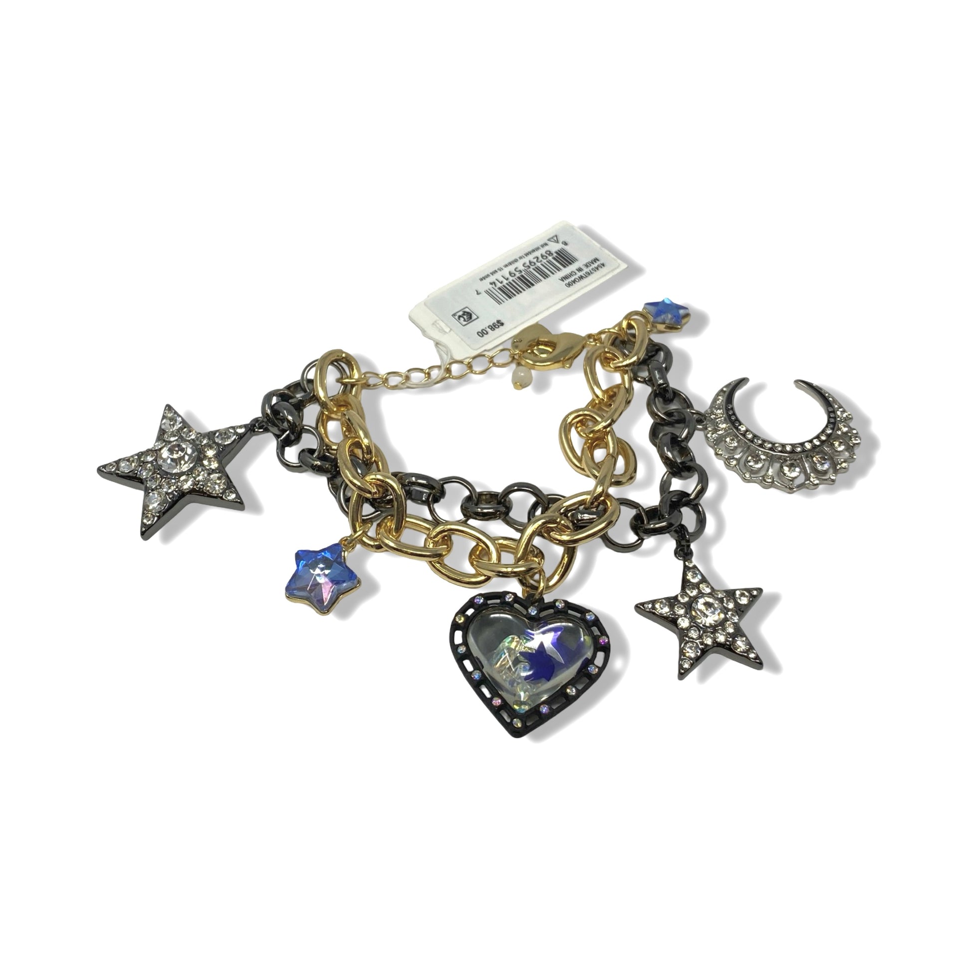 Betsey Johnson Celestial Mixed Charm Bracelet