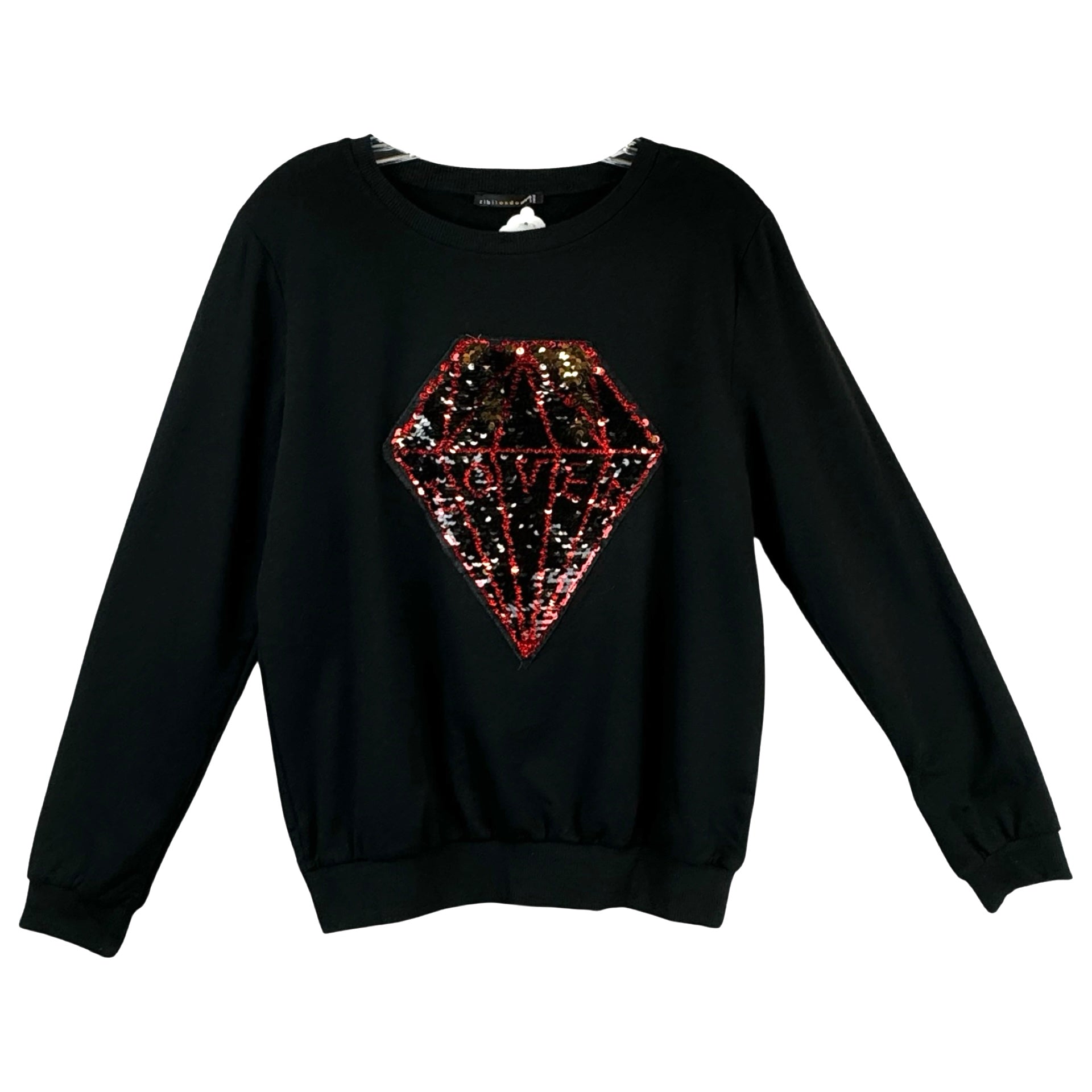 Zibi London Loved Sequin Diamond Sweatshirt