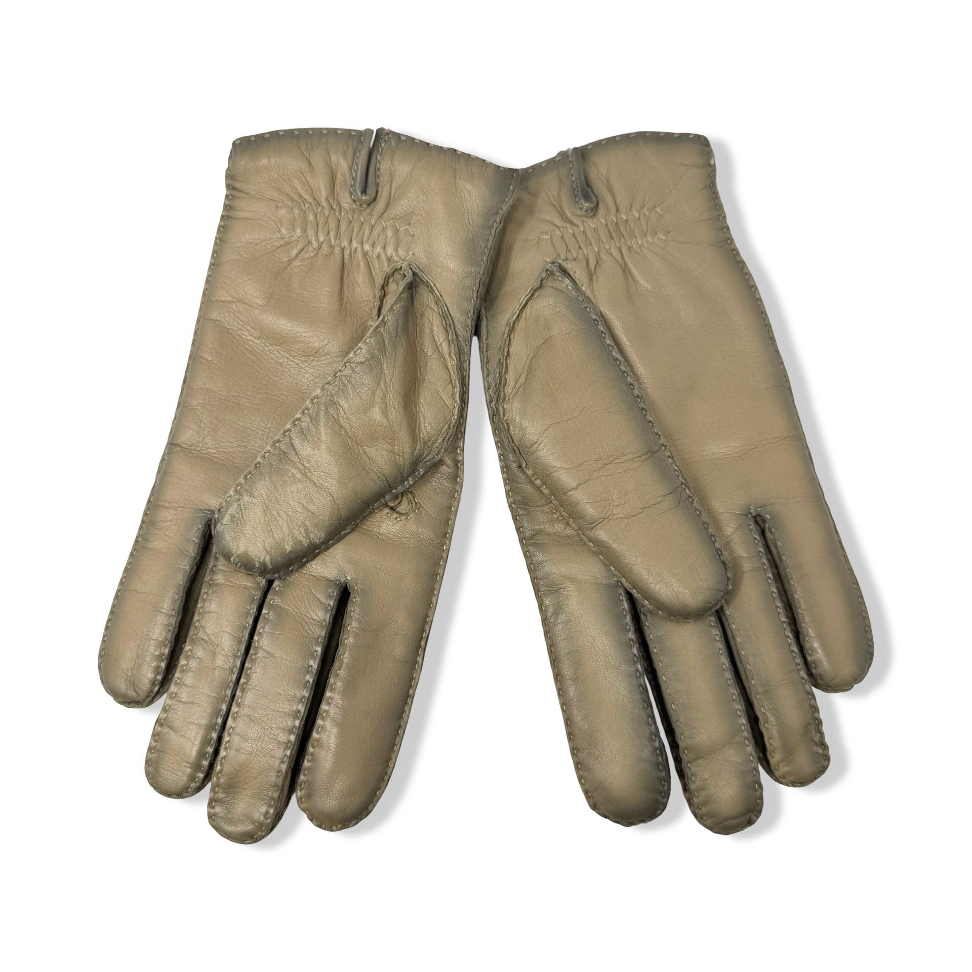 Agnelle Washed Leather Gloves