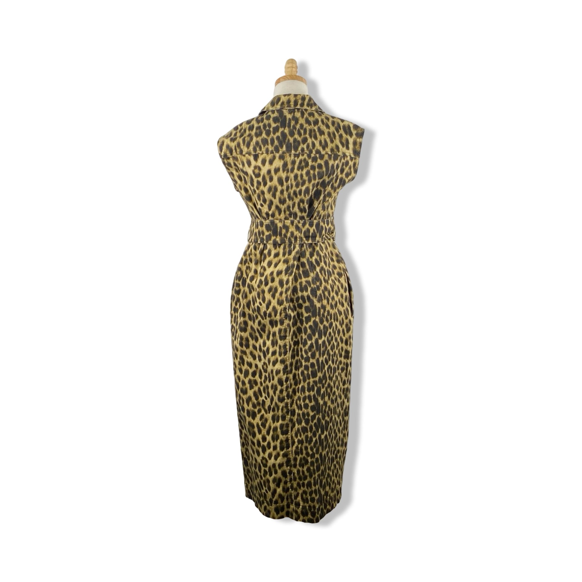 SportMax Leopard Print Denim Dress