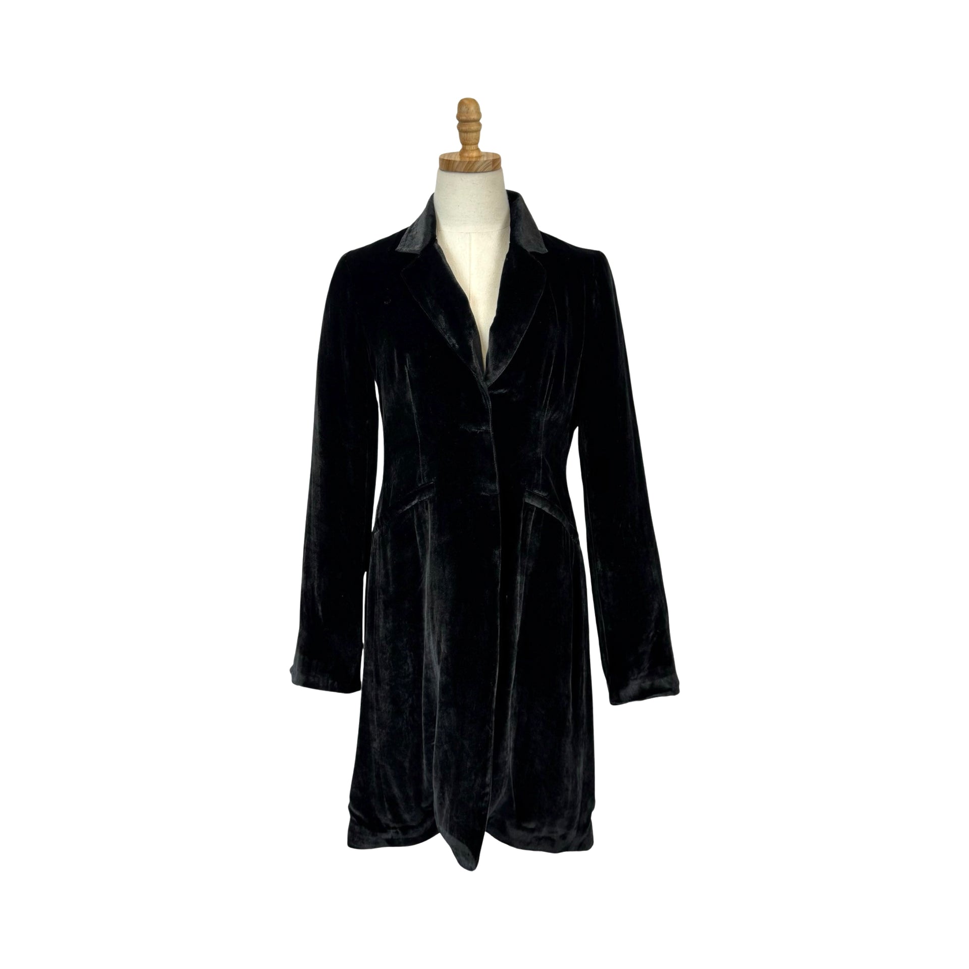 Peruvian Connection Long Velvet Blazer