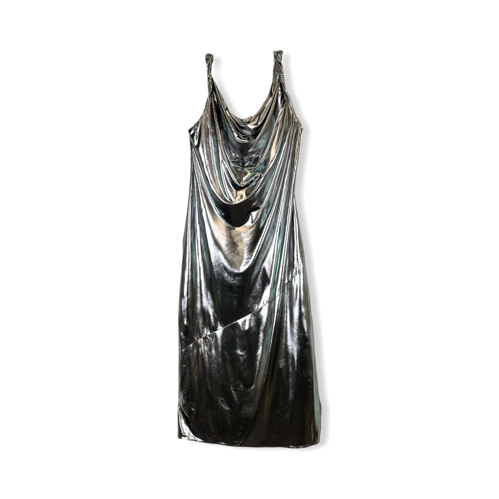 Eloquii Metallic Cowl Dress