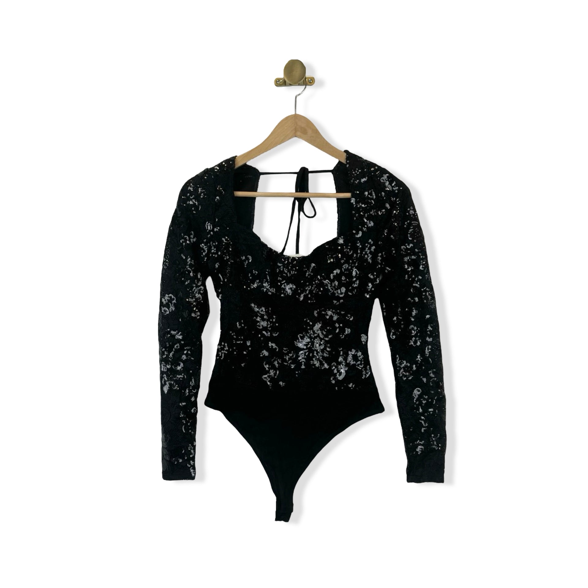 Fore Sequined Lace Bodysuit