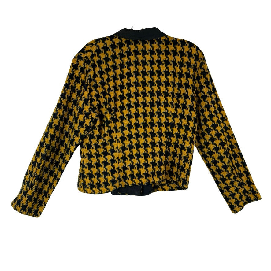 Vintage Kaktus Cropped Houndstooth Blazer-Back