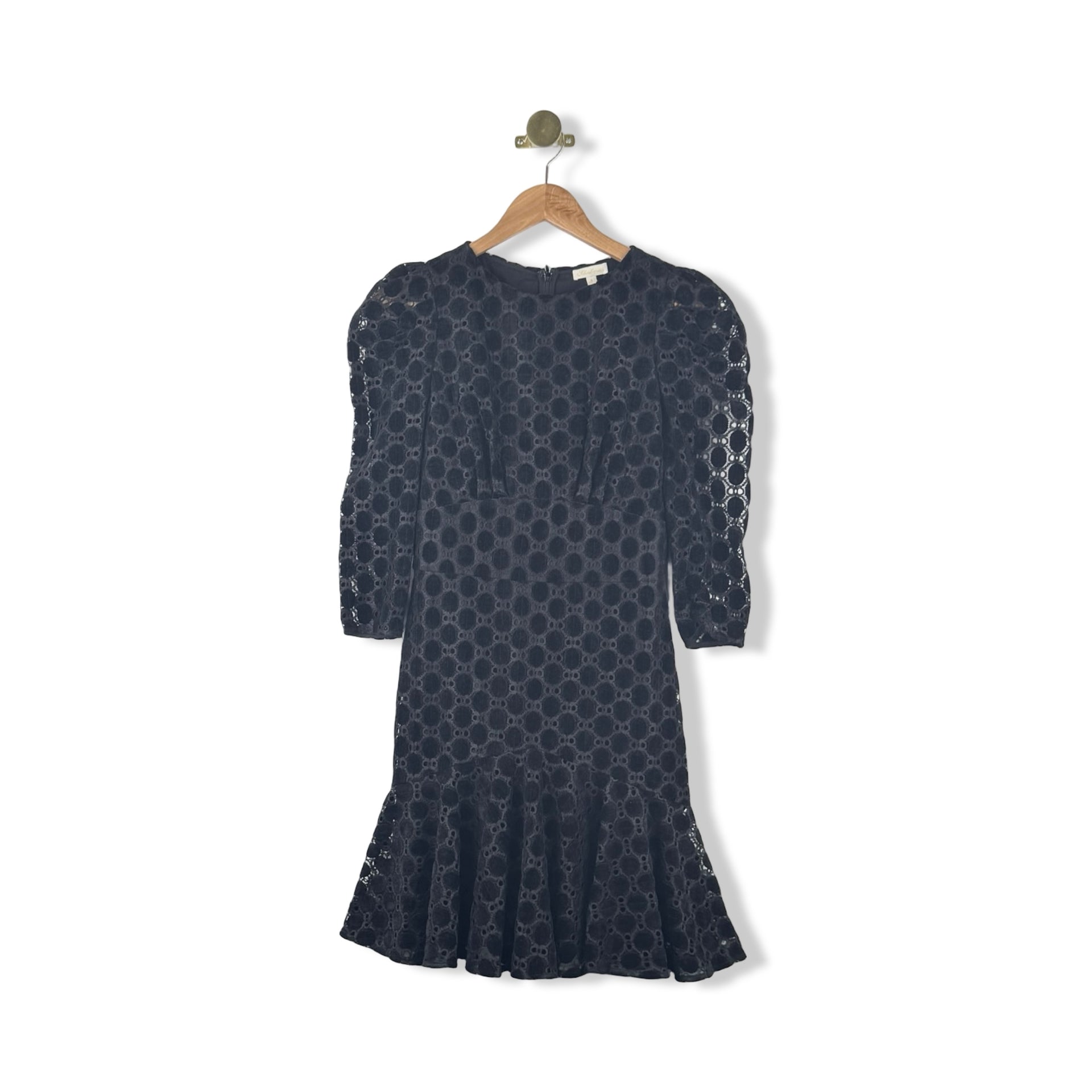 Shoshanna Velvet Polka Dot Lace Dress