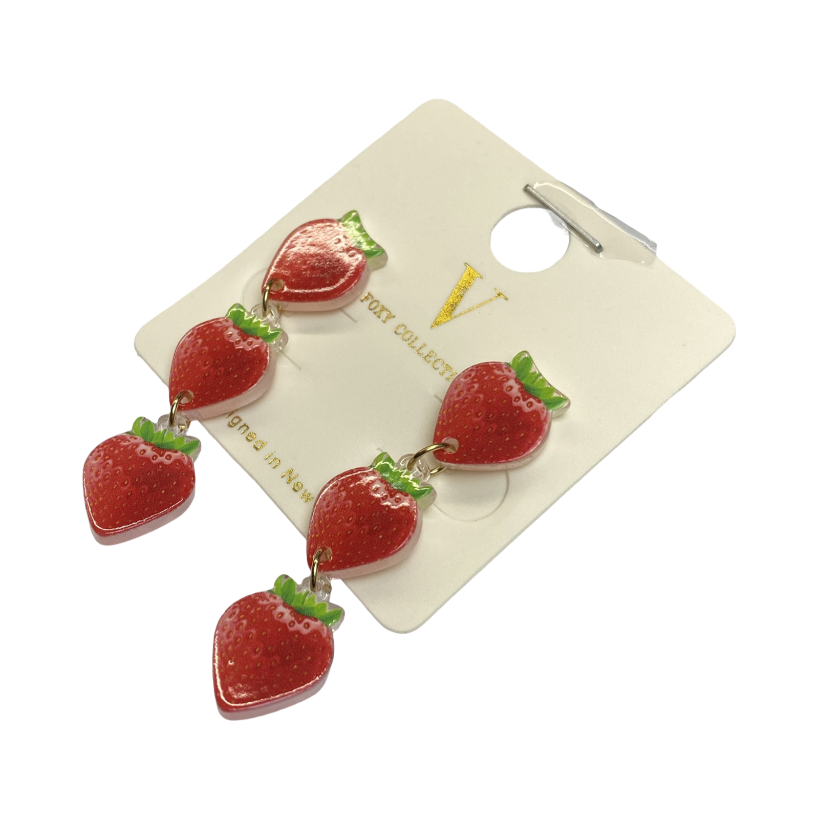 Foxy Collection Strawberry Drop Earring