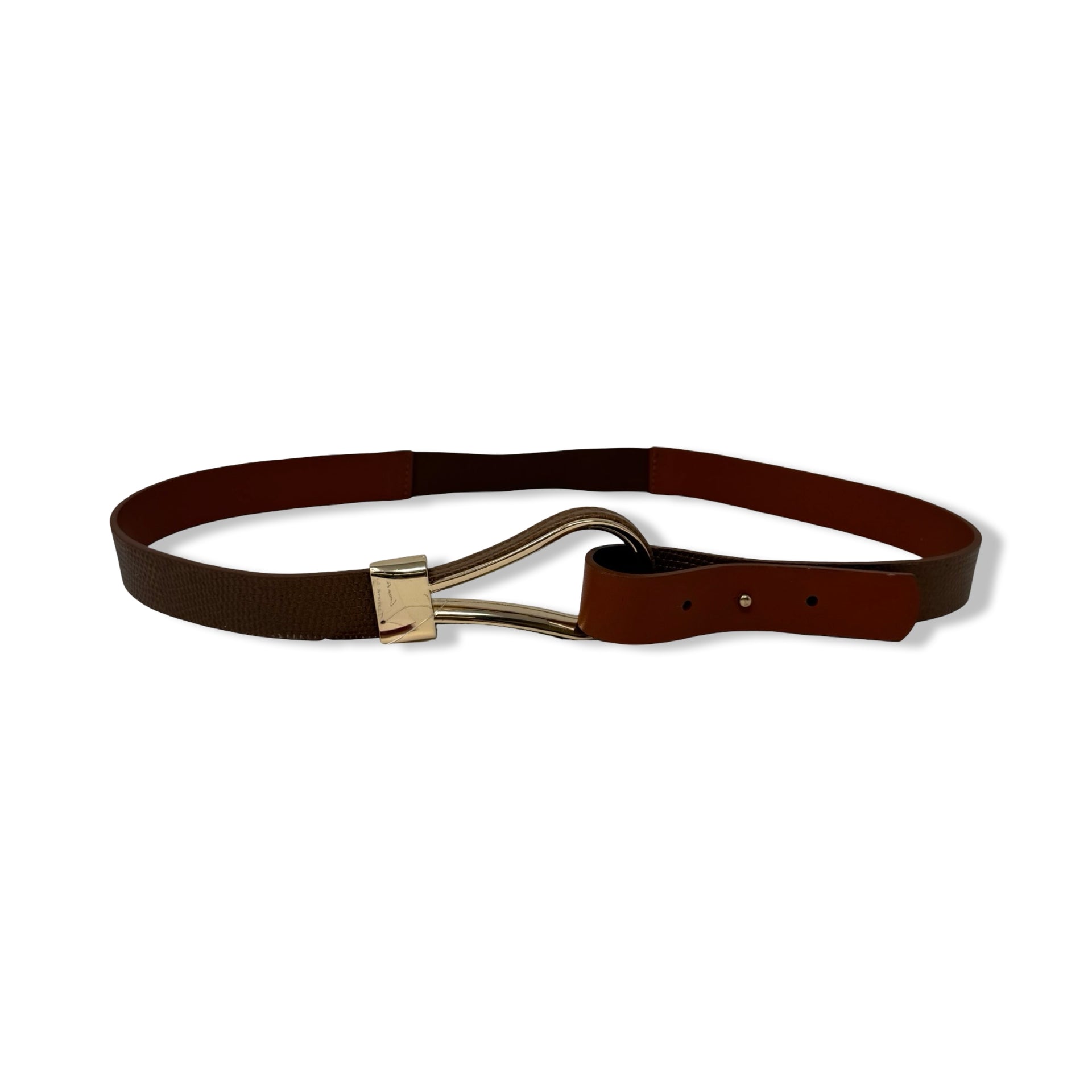 Linea Pelle Textured Loop Buckle Waist Belt