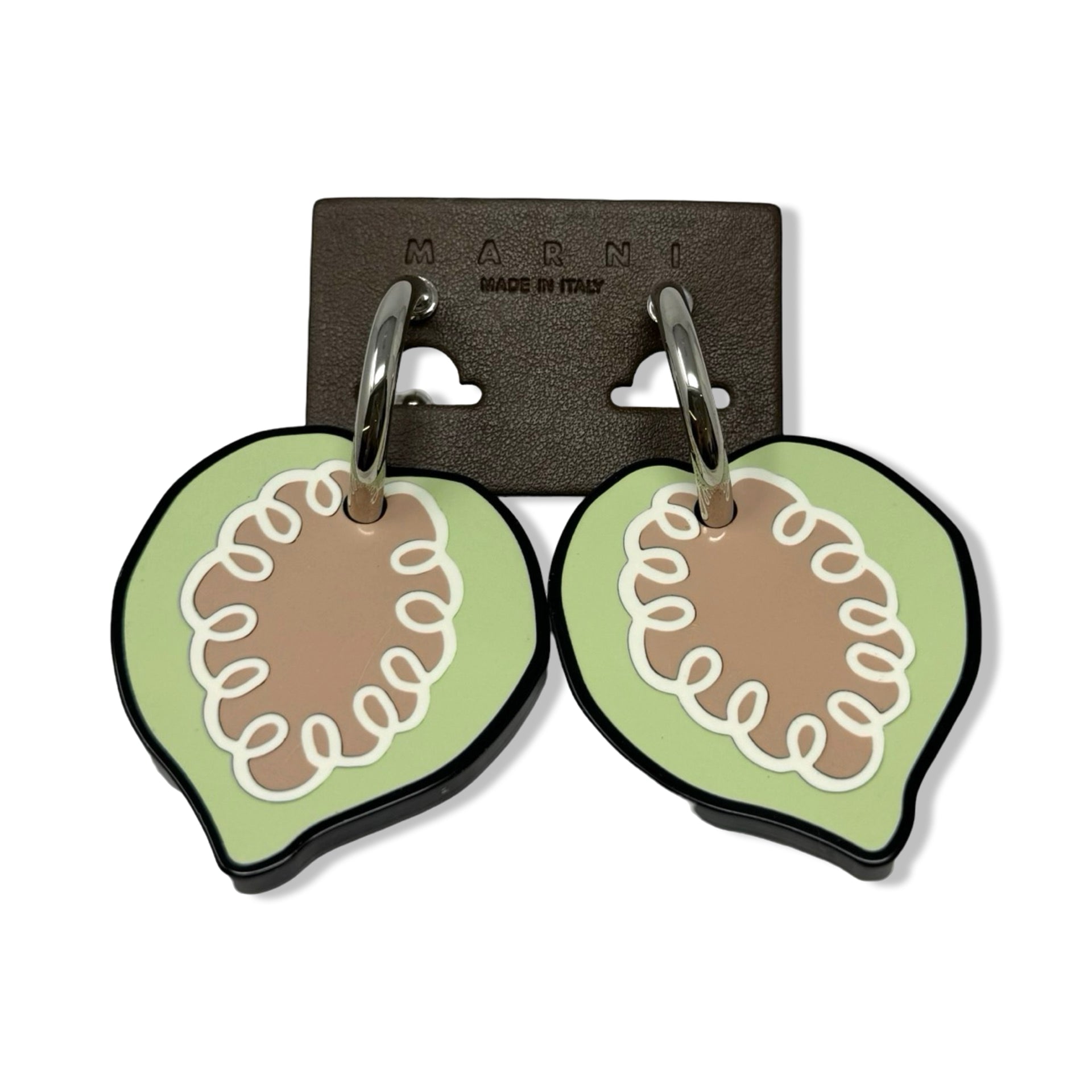 Marni Green Leaf Drop Earrings