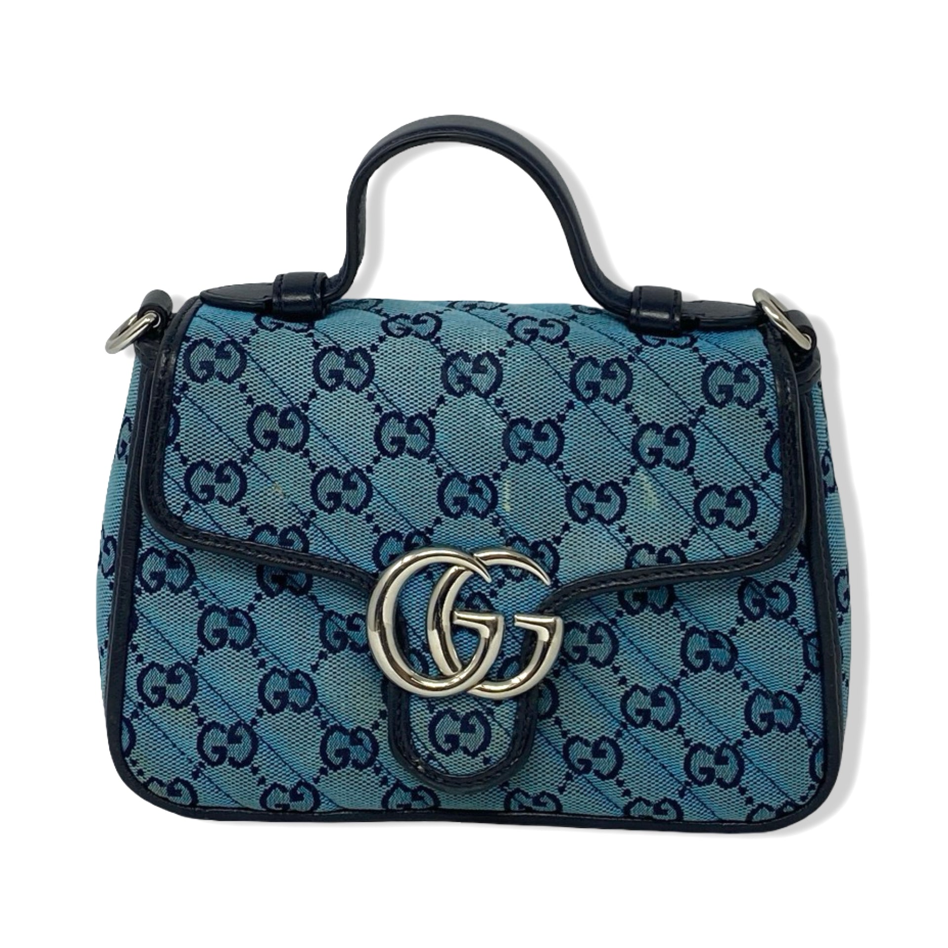 Gucci GG Marmont Canvas Mini Top Handle Bag