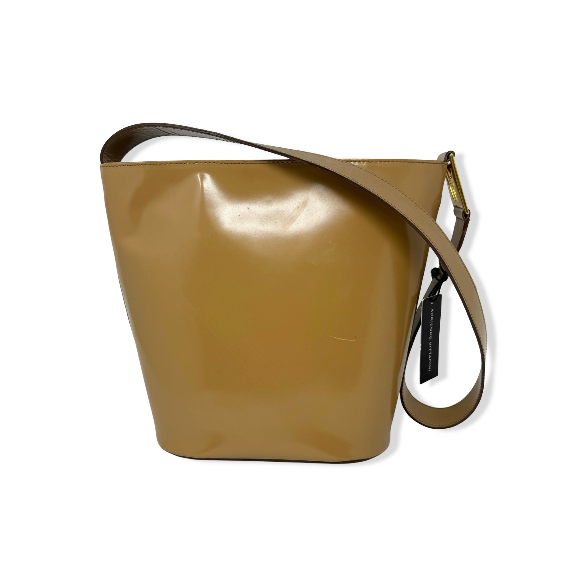 Adrienne Vittadini Patent Leather Bucket Bag