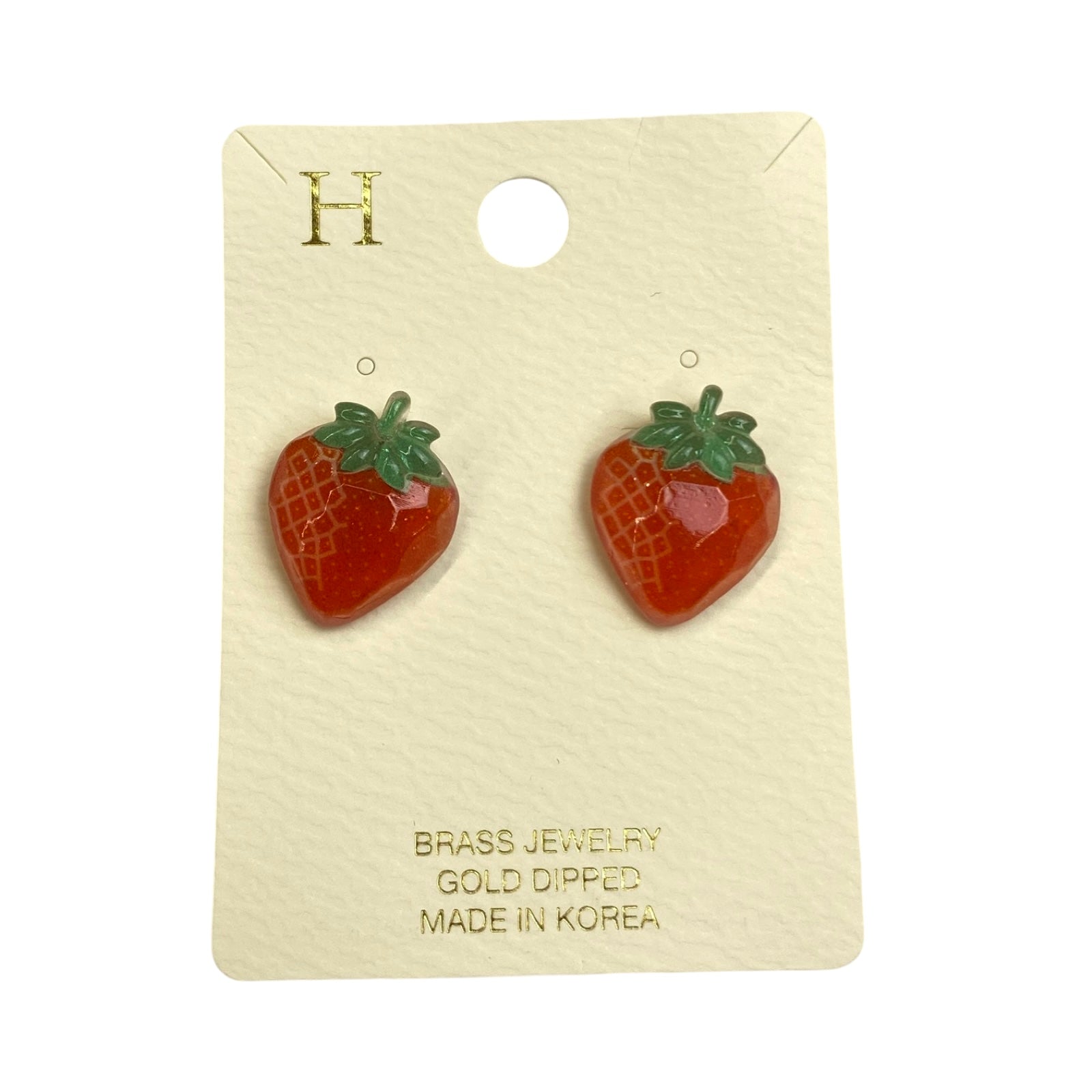 H Strawberry Stud Earring