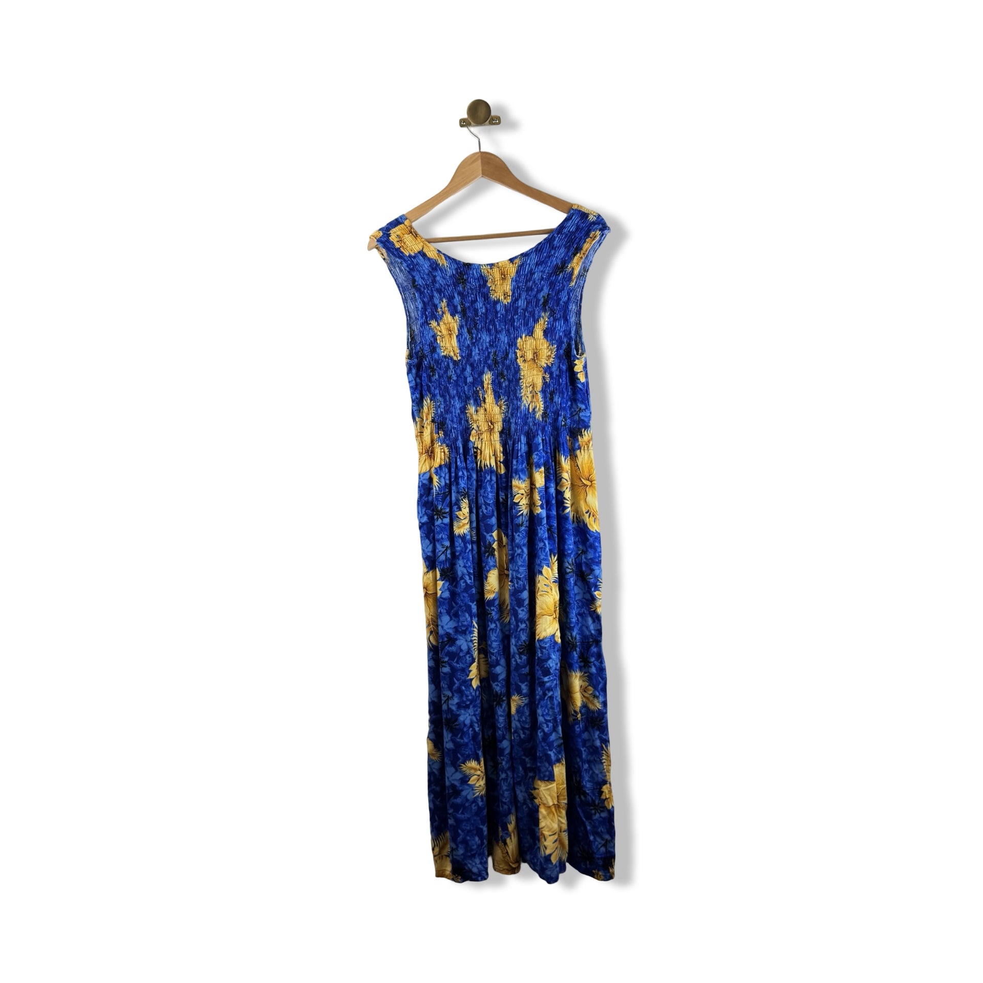 Vintage Hibiscus Midi Dress