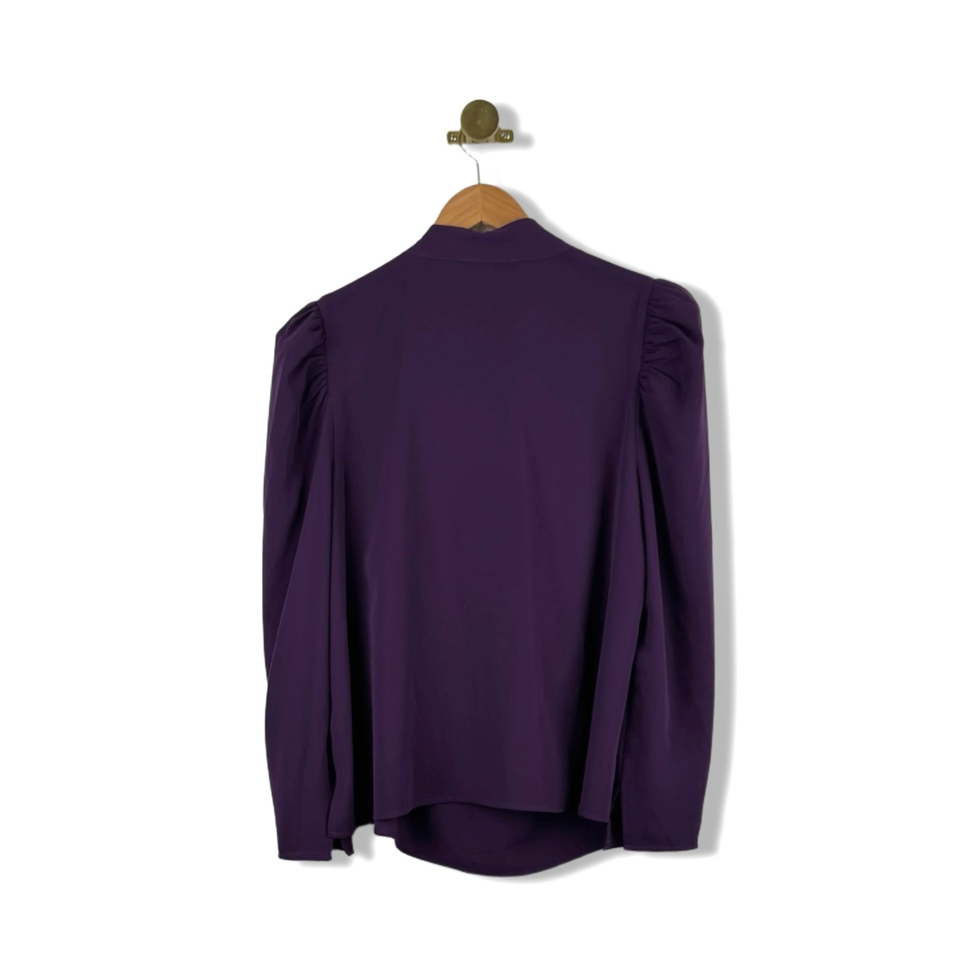 Eloquii Puff Long Sleeve Self Tie Blouse
