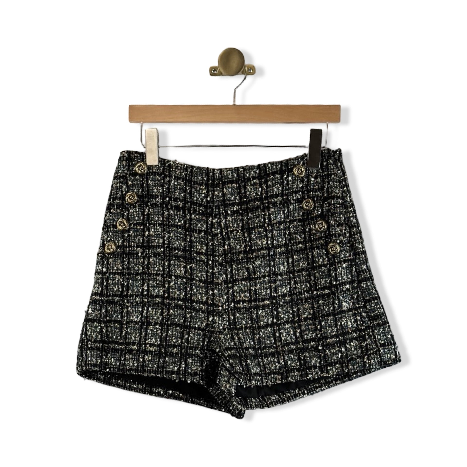 AQUA Metallic Tweed Shorts