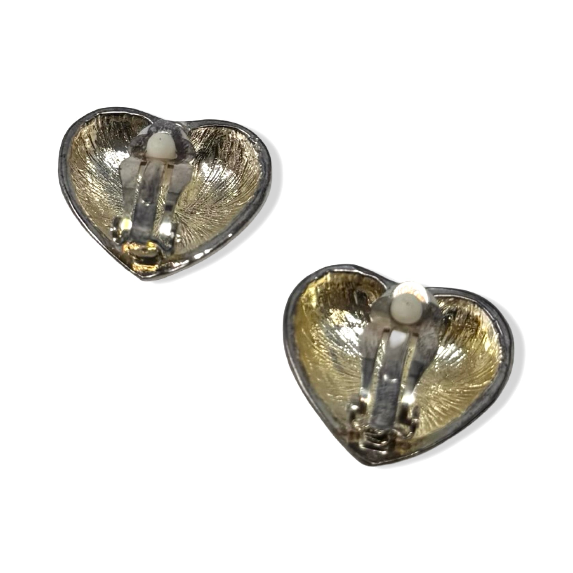 Heart Shaped Stud Clip-On Earrings