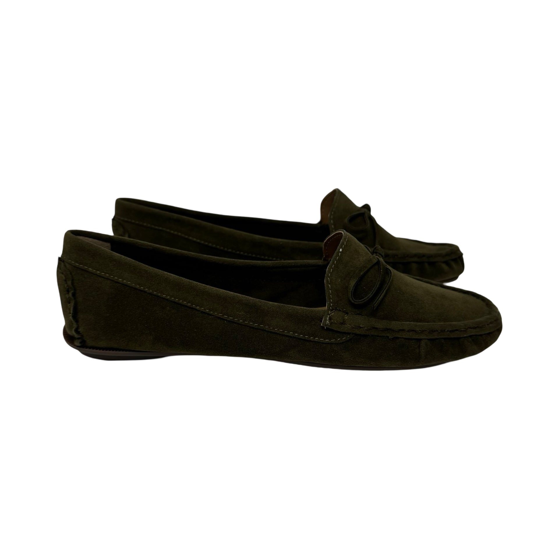 ANACAPRI Suede Driving Shoes With Bow