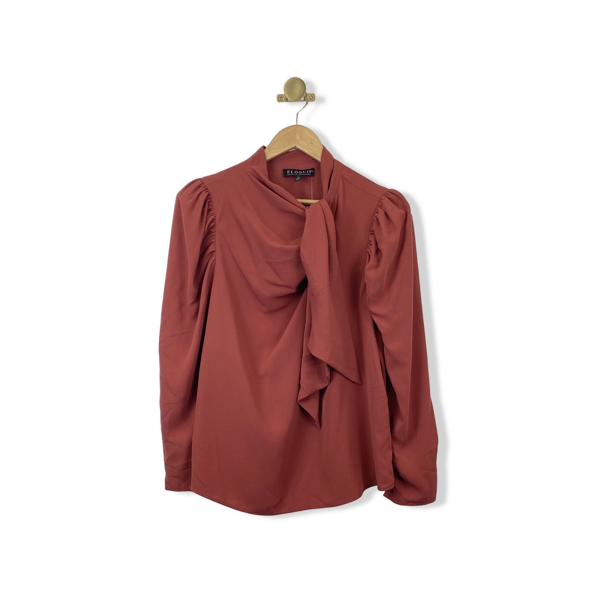 Eloquii Self Tie Puff Sleeve Top