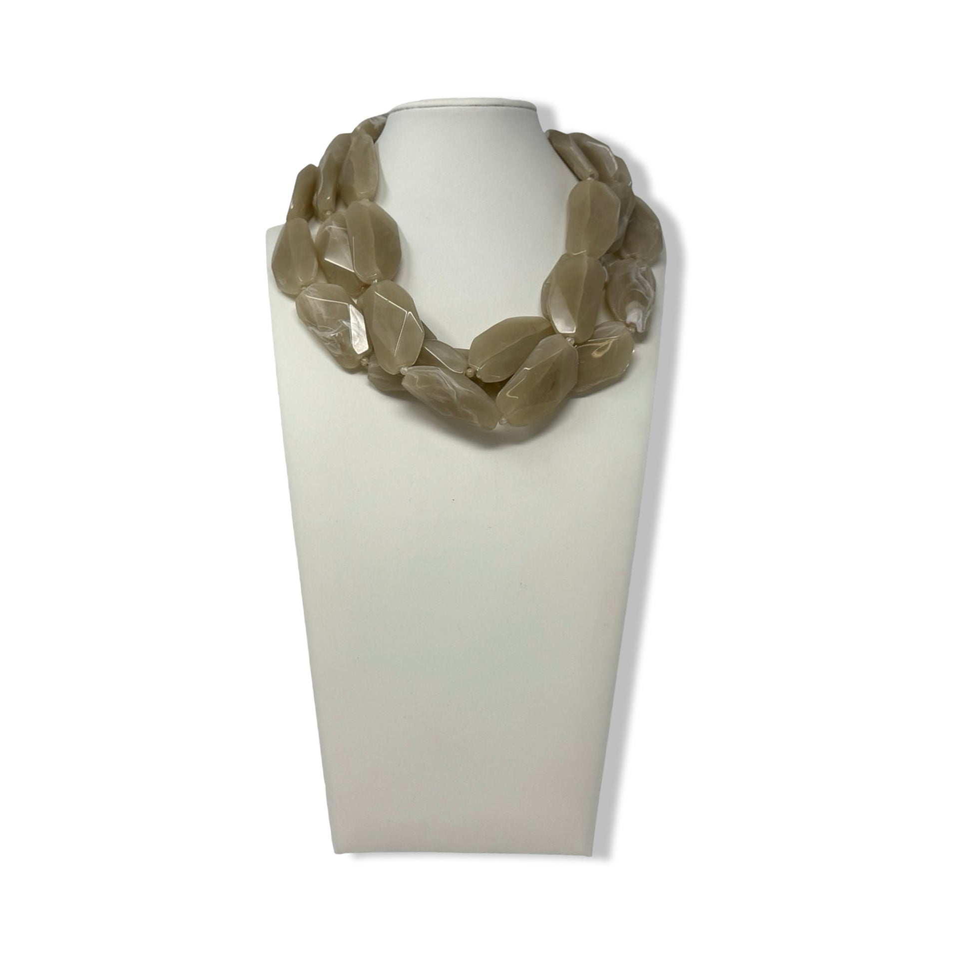 R.J. Graziano Carved Acrylic Layered Necklace