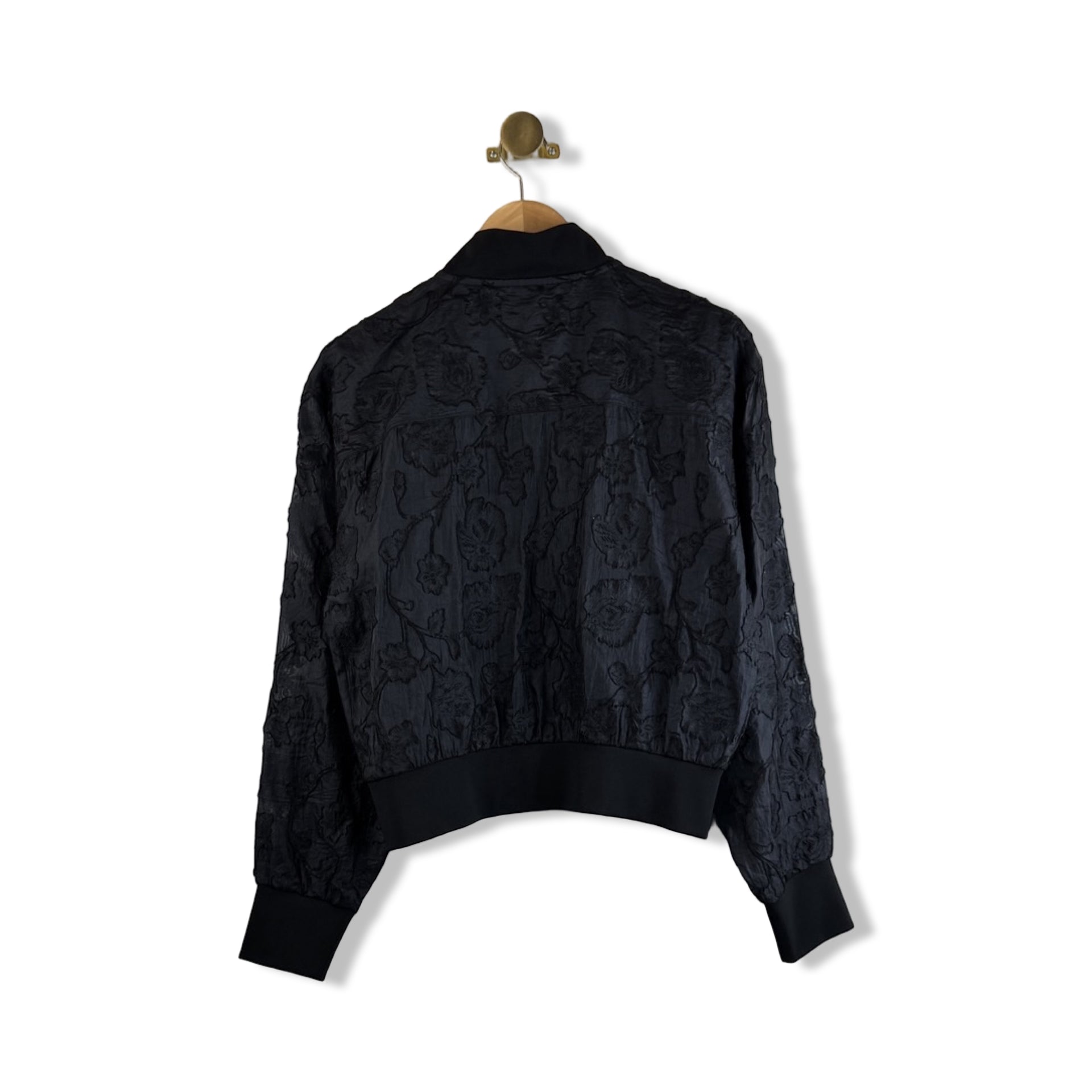 GSTQ Sheer Jacquard Bomber
