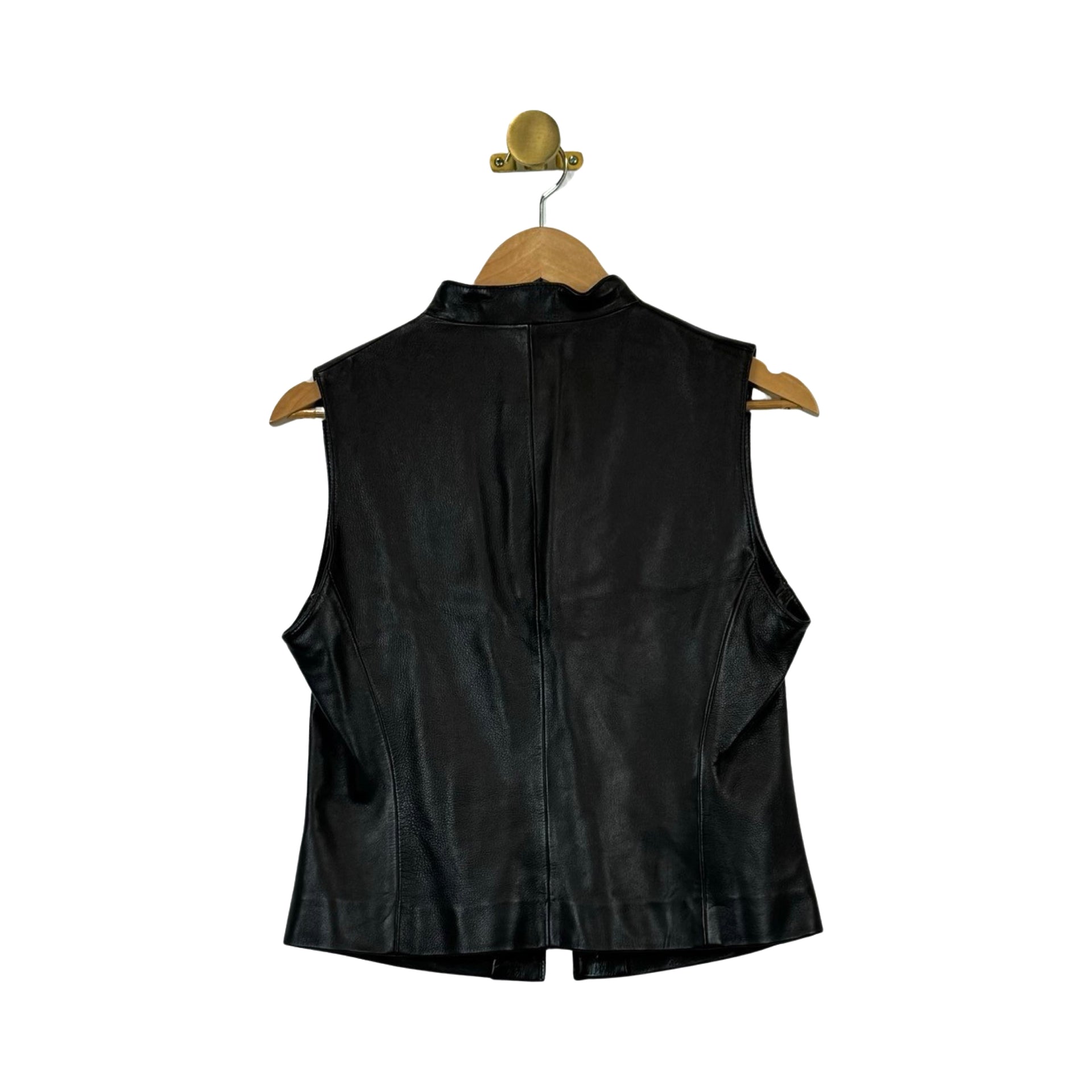 Open Front Leather Vest