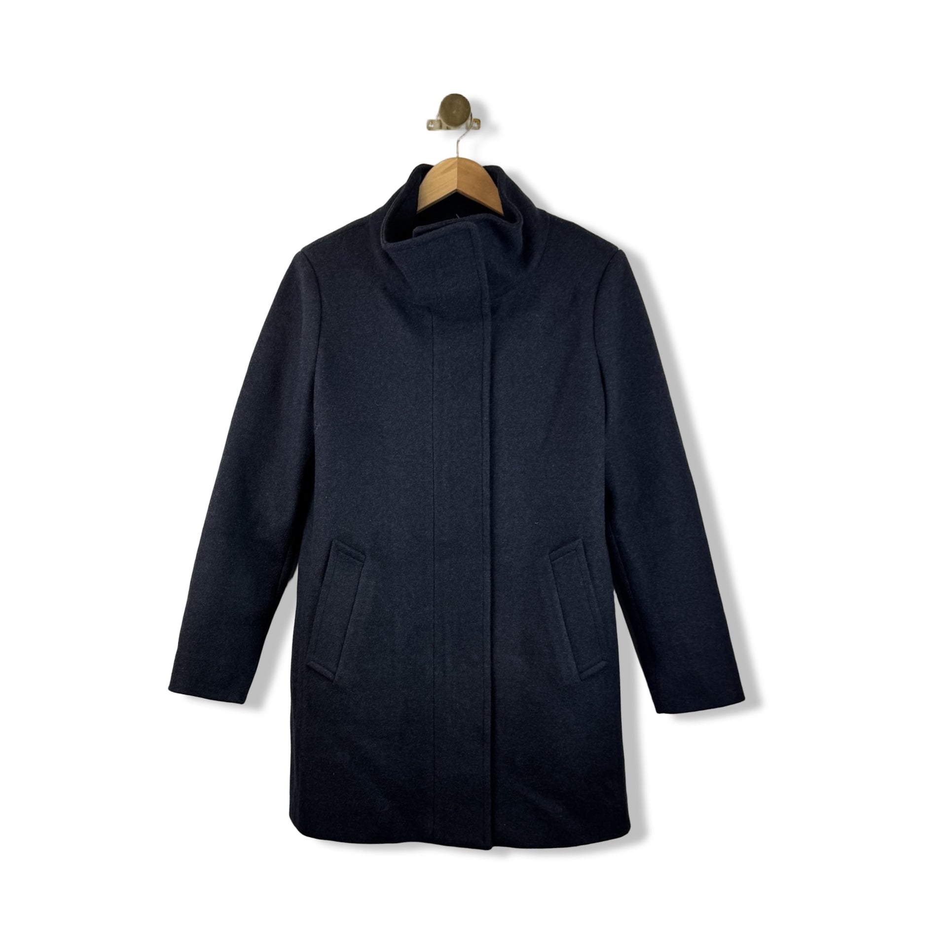 Cole Haan Funnel Neck Overcoat
