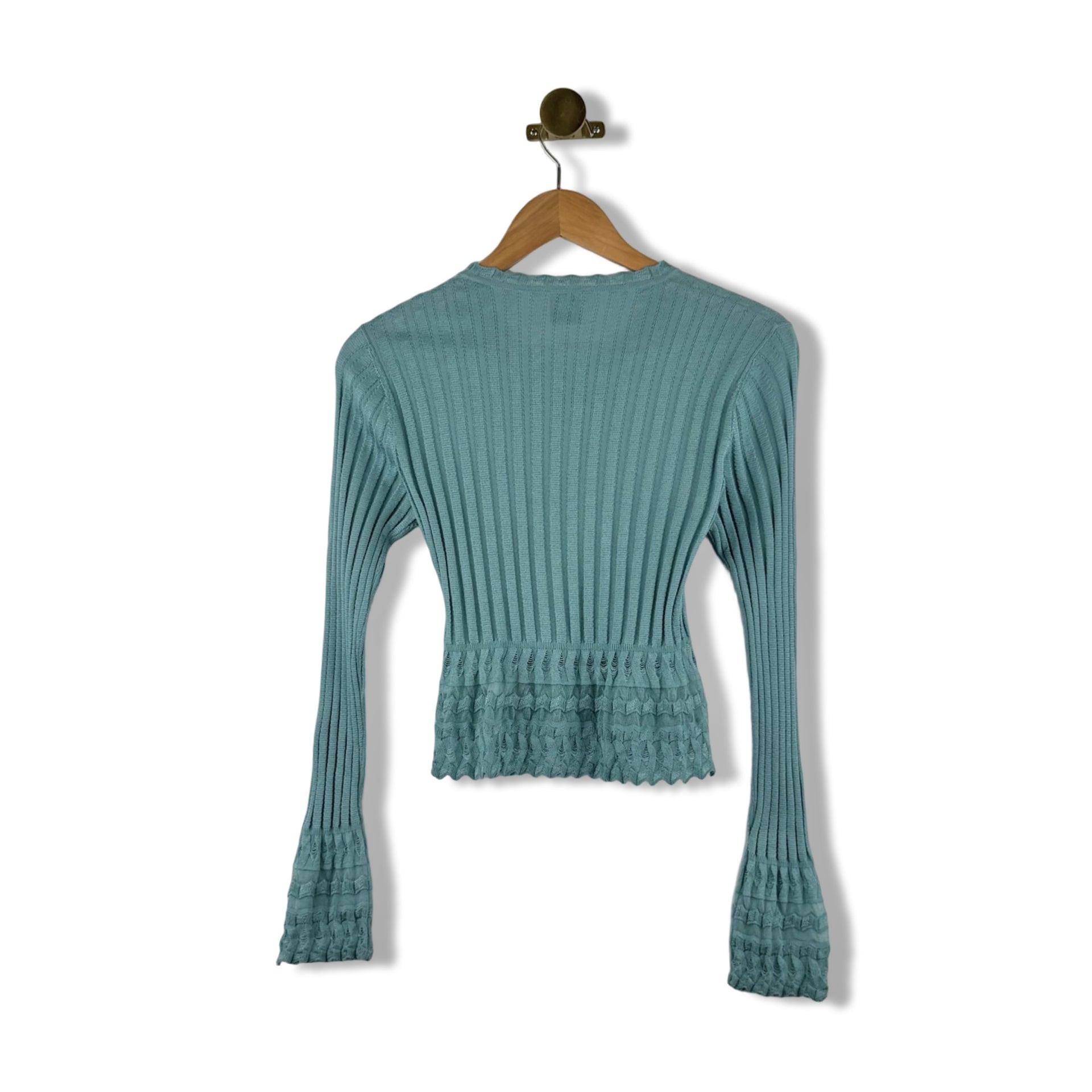 M Missoni Ribbed Cropped Cardigan