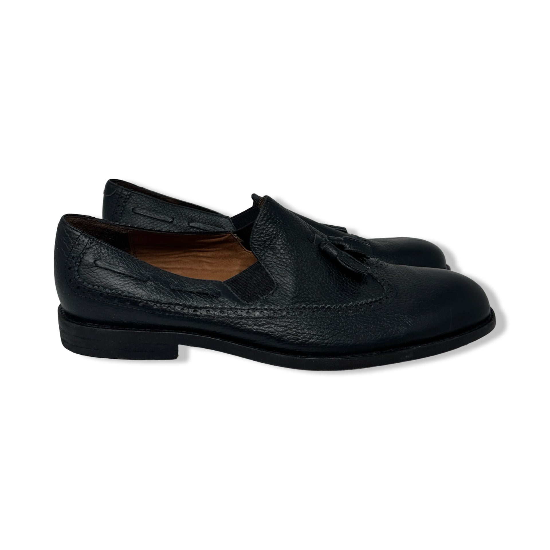 Rachel Comey Black Textured Tassel Wing Tip Loafers