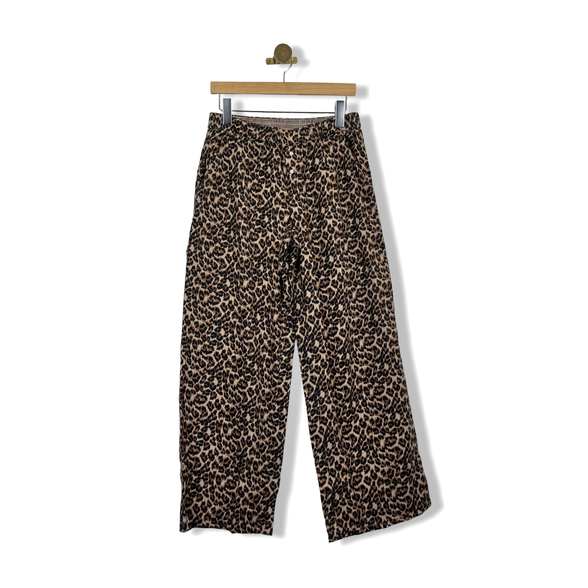 Aerie Off-Duty Leopard Flannel Pajama Trouser