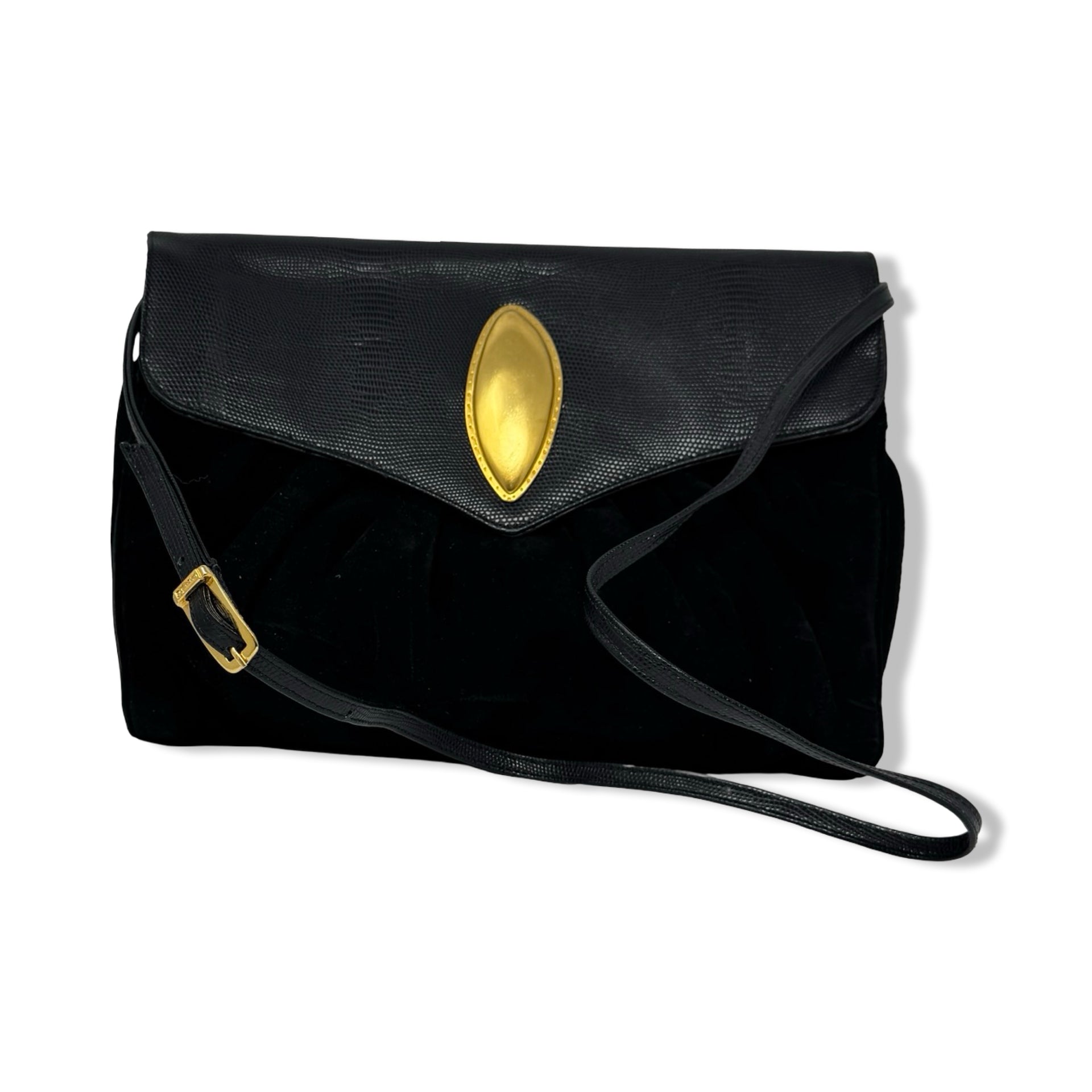 Vintage R.J. Graziano Suede Clutch