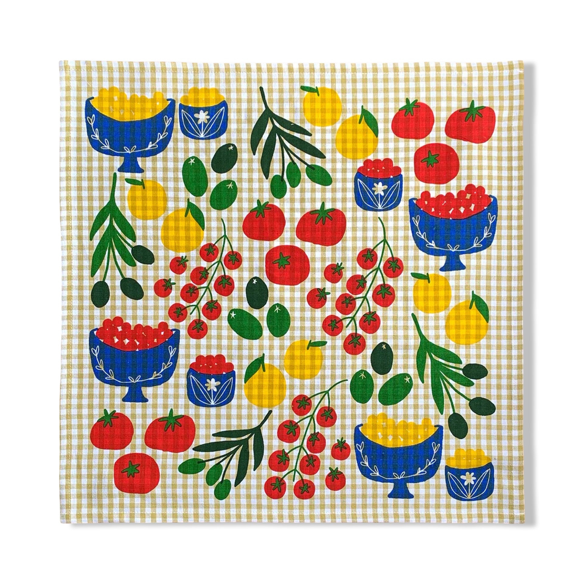 Julie Peach Mangia! Tea Towel