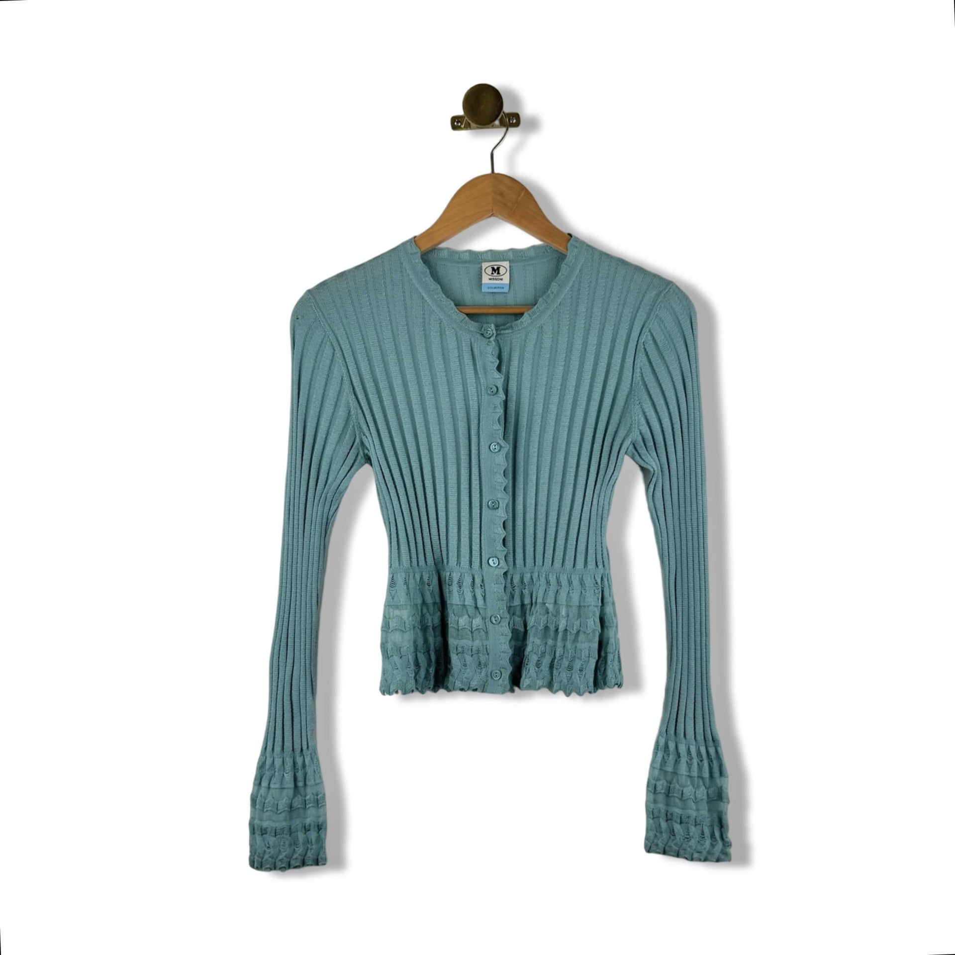 M Missoni Ribbed Cropped Cardigan