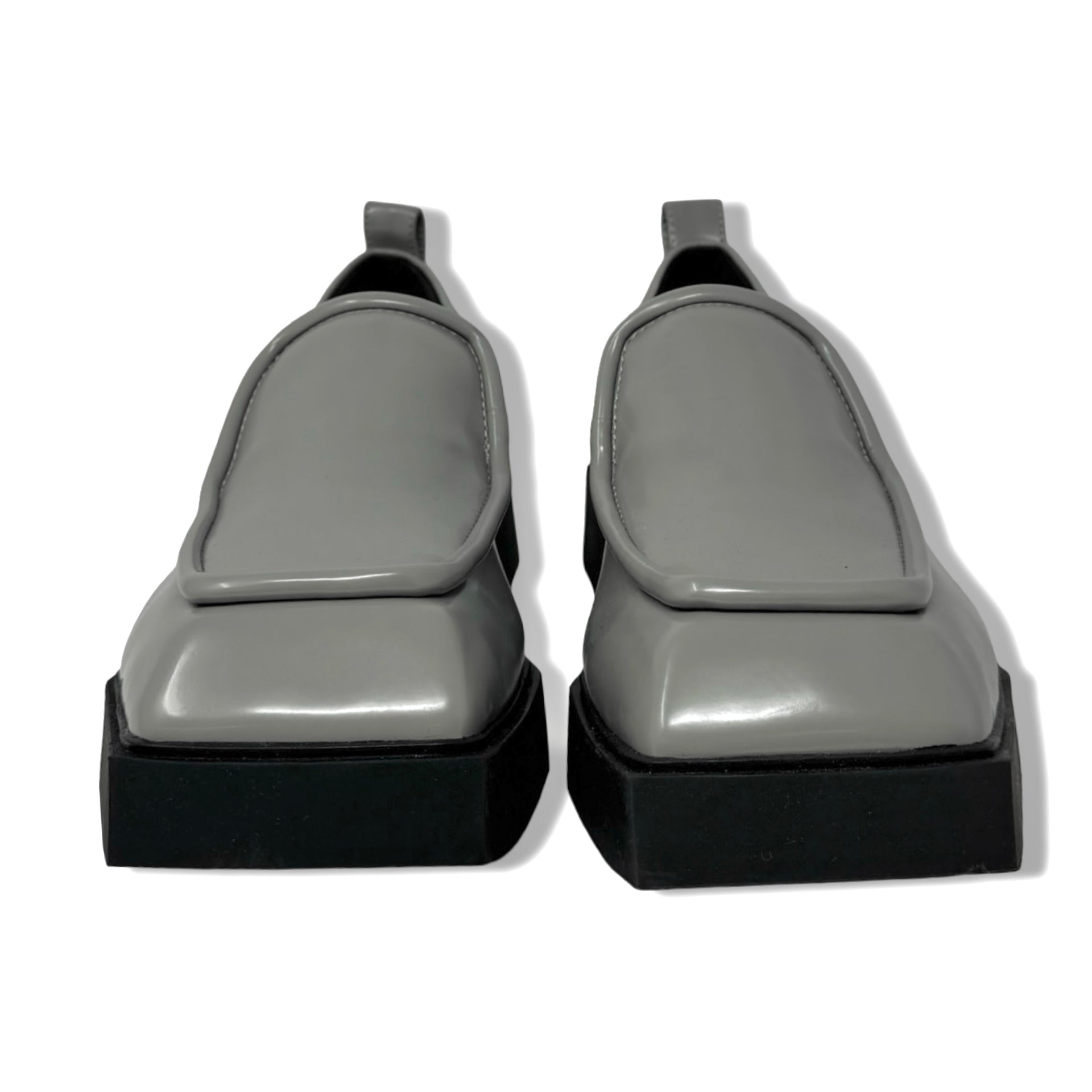 Charles & Keith Lorde Geometric Square-Toe Loafers