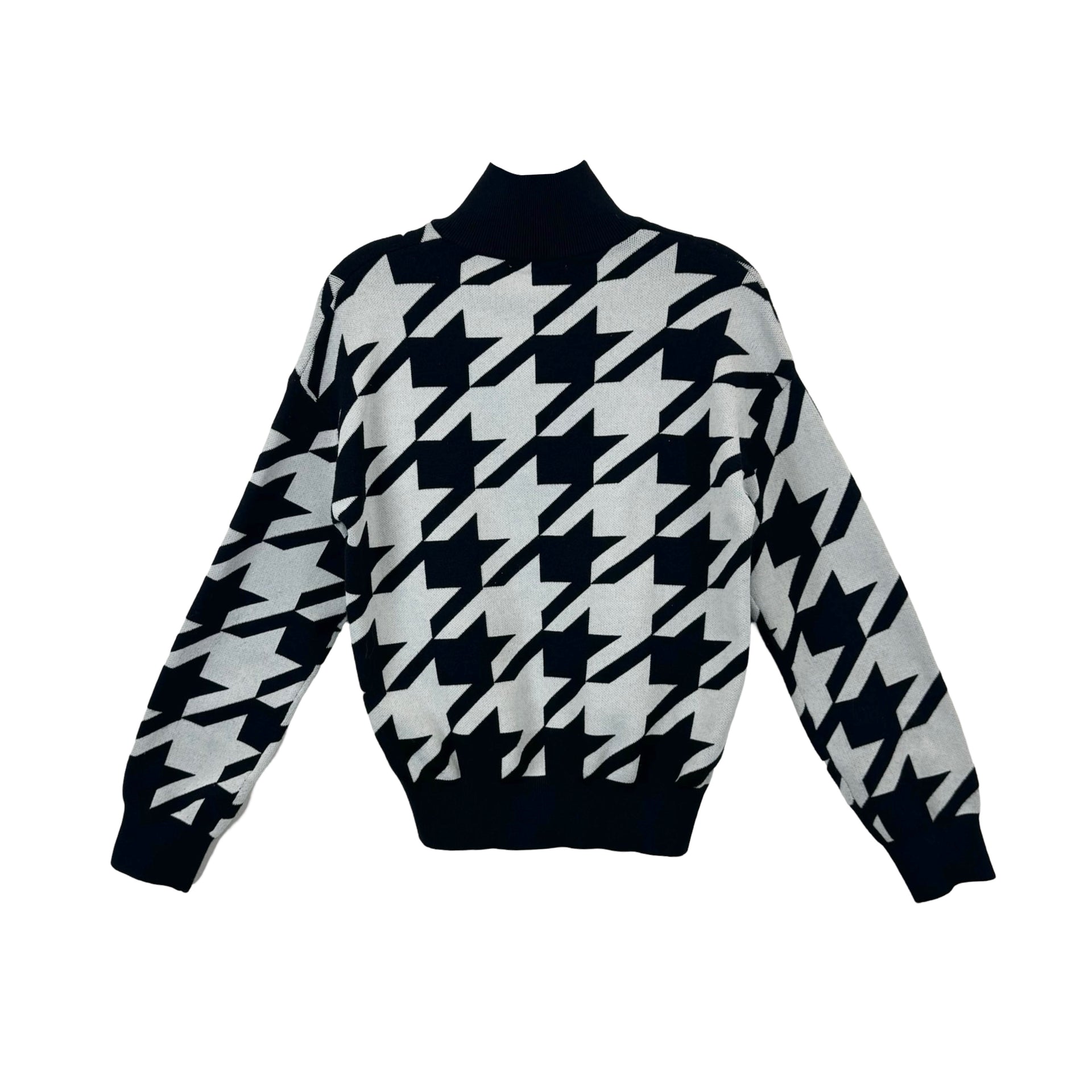 Vigoss Houndstooth Half Zip Sweater