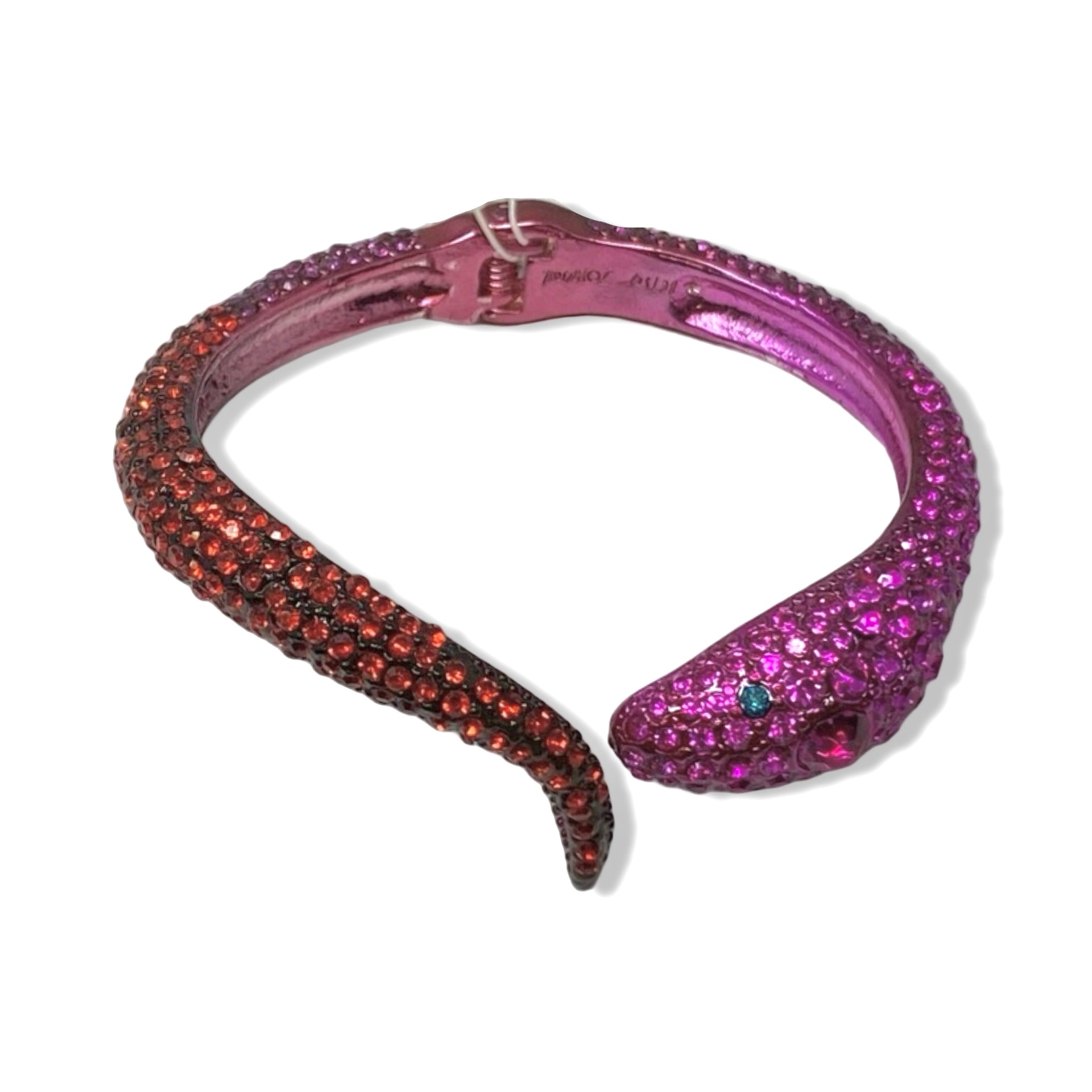 Betsey Johnson Faux Stone Snake Bangle Bracelet