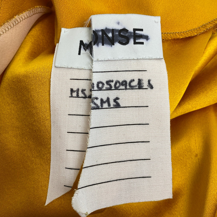 Monse Yellow Pleated One Shoulder Top-Label