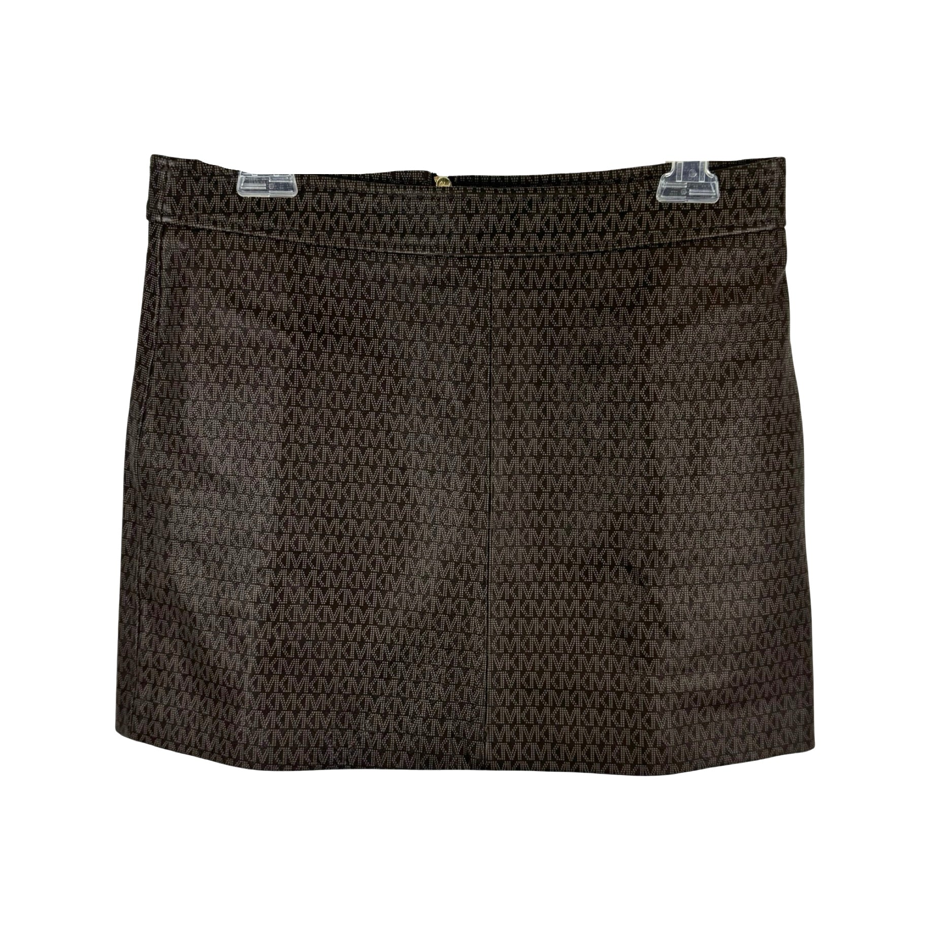 MICHAEL Michael Kors Logo Print Leather Mini Skirt