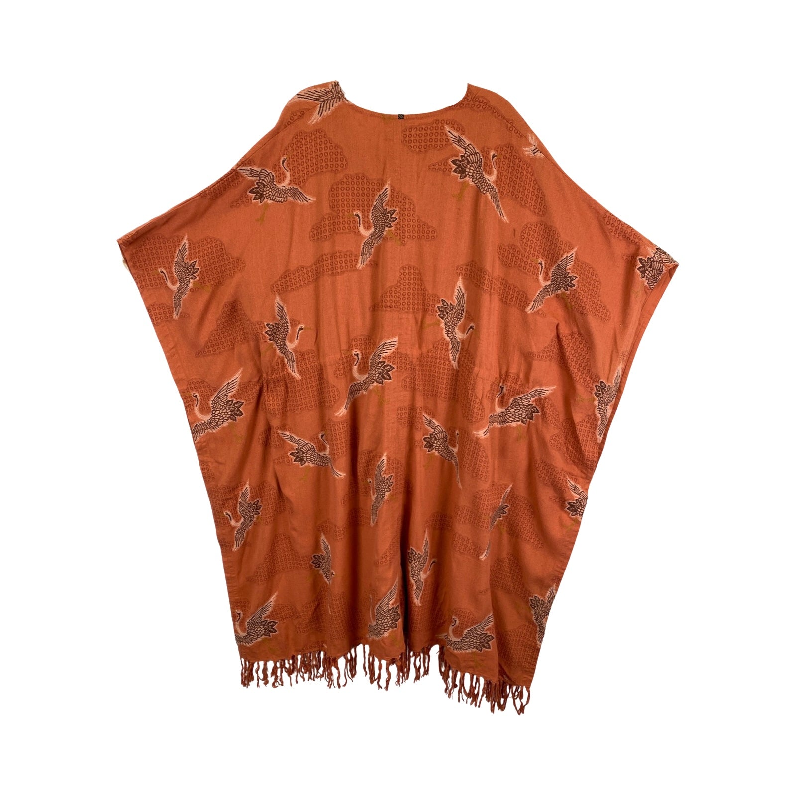 Billy Reid Crane Print Silk Blend Kaftan