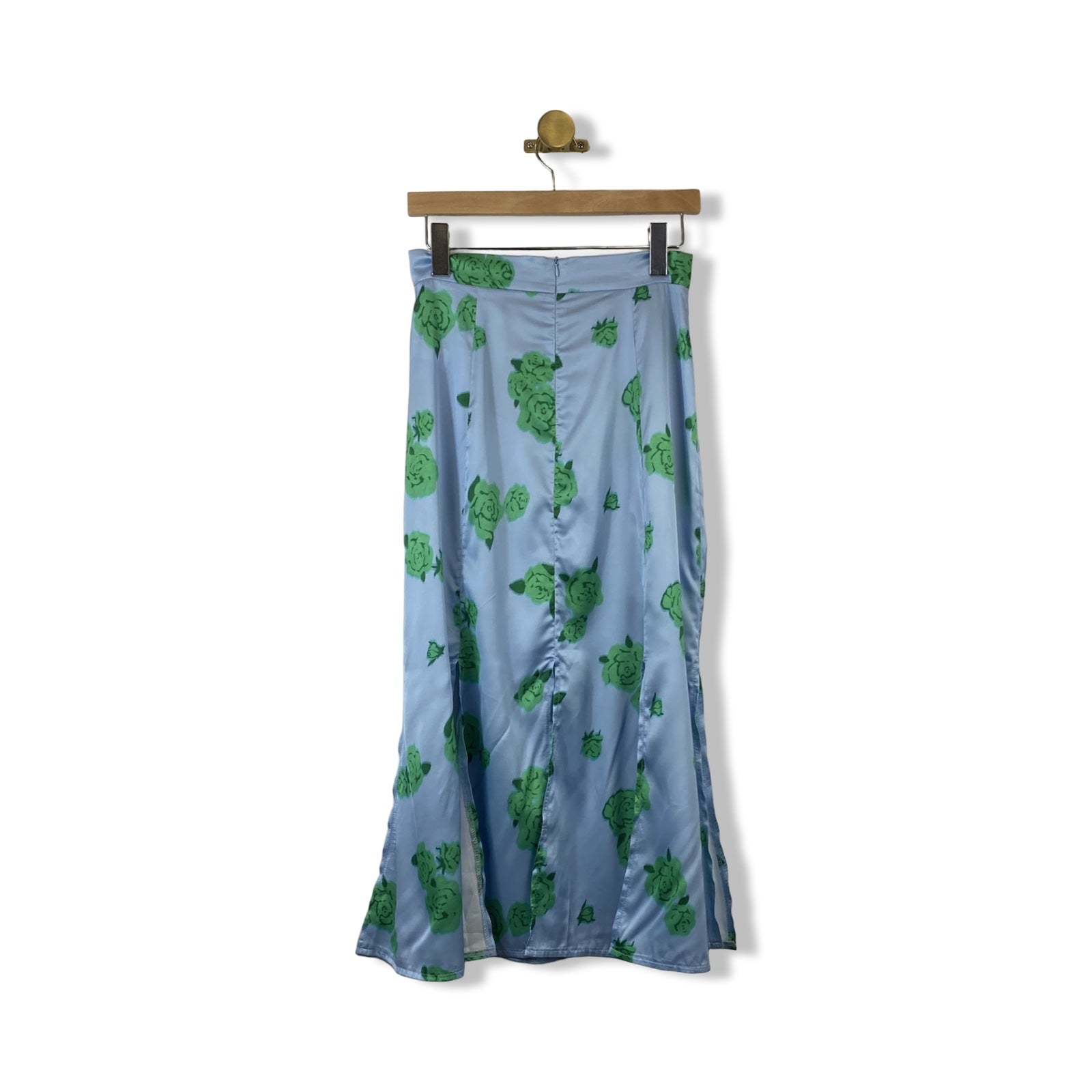 Area Stars Floral Slit Midi Skirt
