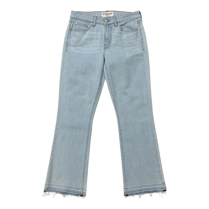 Derek Lam 10 Crosby Gia Mid-Rise Cropped Flare Jeans- Front