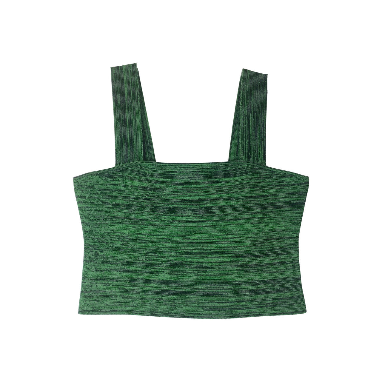 Proenza Schouler White Label Knit Bustier Top-Green Flat Front