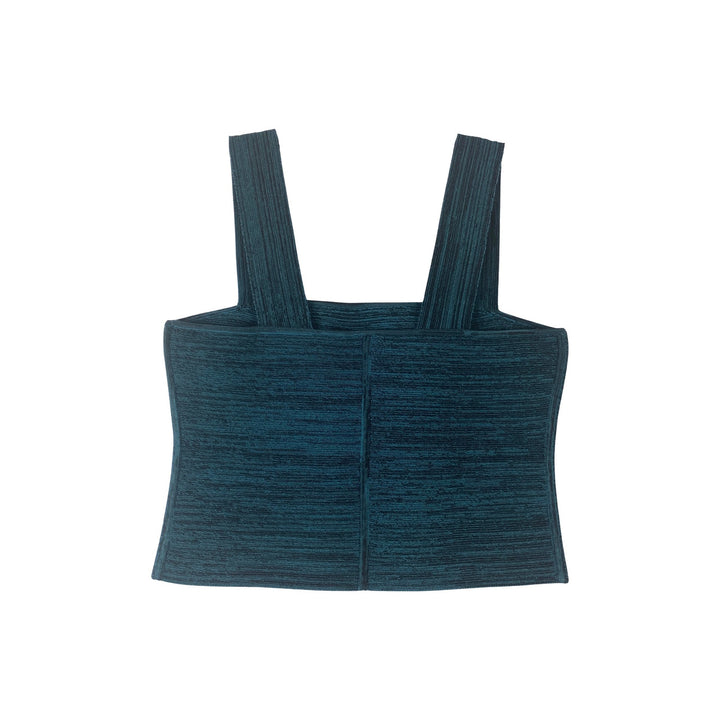 Proenza Schouler White Label Knit Bustier Top-Blue Back