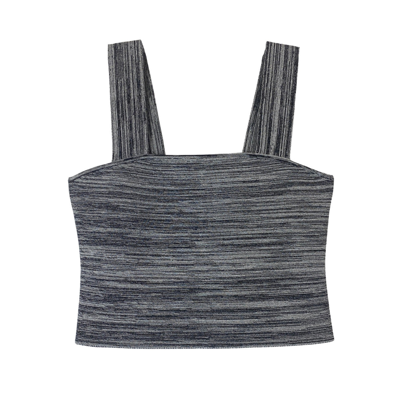 Proenza Schouler White Label Knit Bustier Top-Gray Flat Front