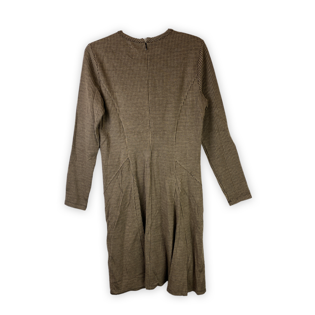 Peruvian Connection Fit and Flare Textured Knit Dress-Back
