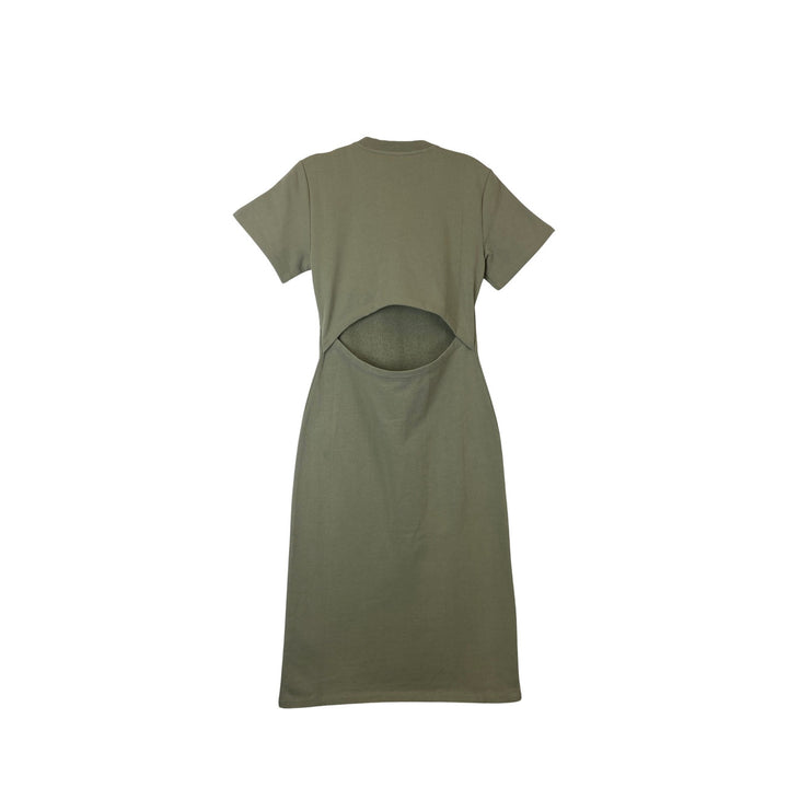 Proenza Schouler White Label Sweatshirt Dress-Green Back