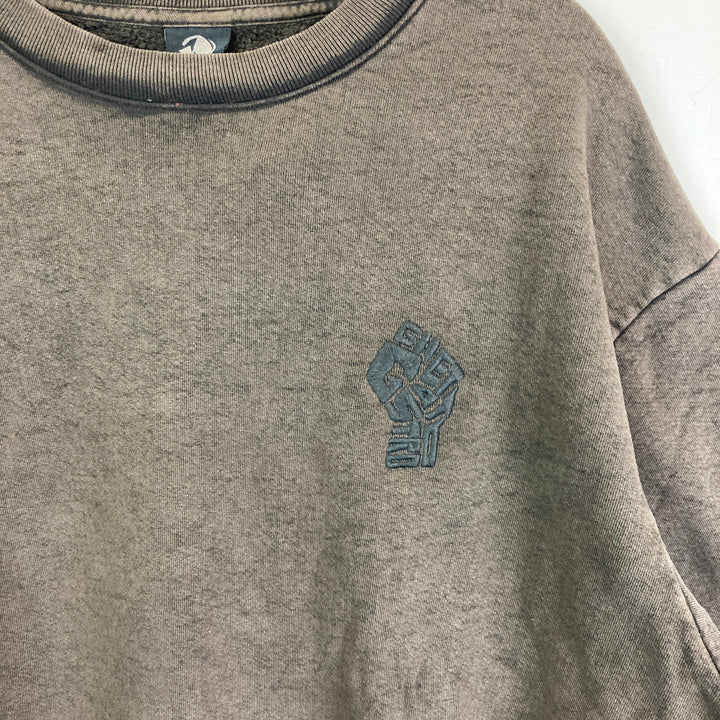 Print Systems Ghetto Gastro Fist Embroidered Crewneck Sweatshirt-detail