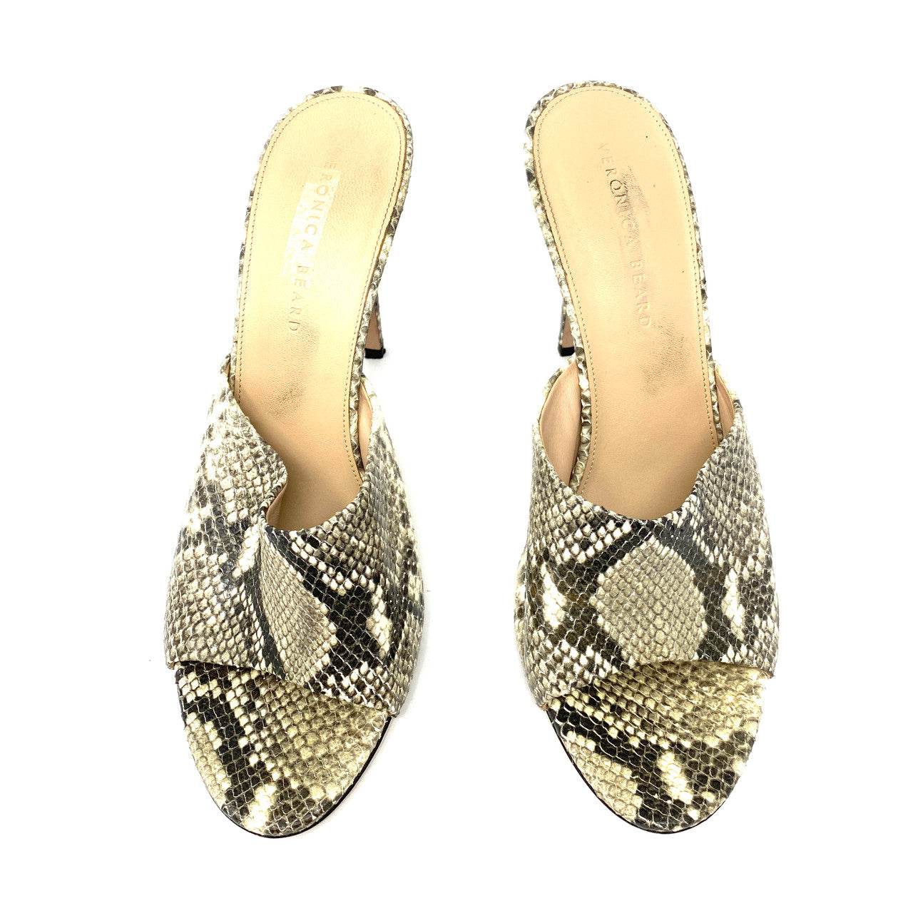 Veronica Beard Corie Snakeskin Slide Sandal- Top