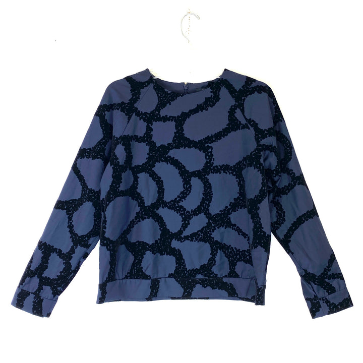 COS Velvet Flocked Abstract Print Blouse-Thumbnail