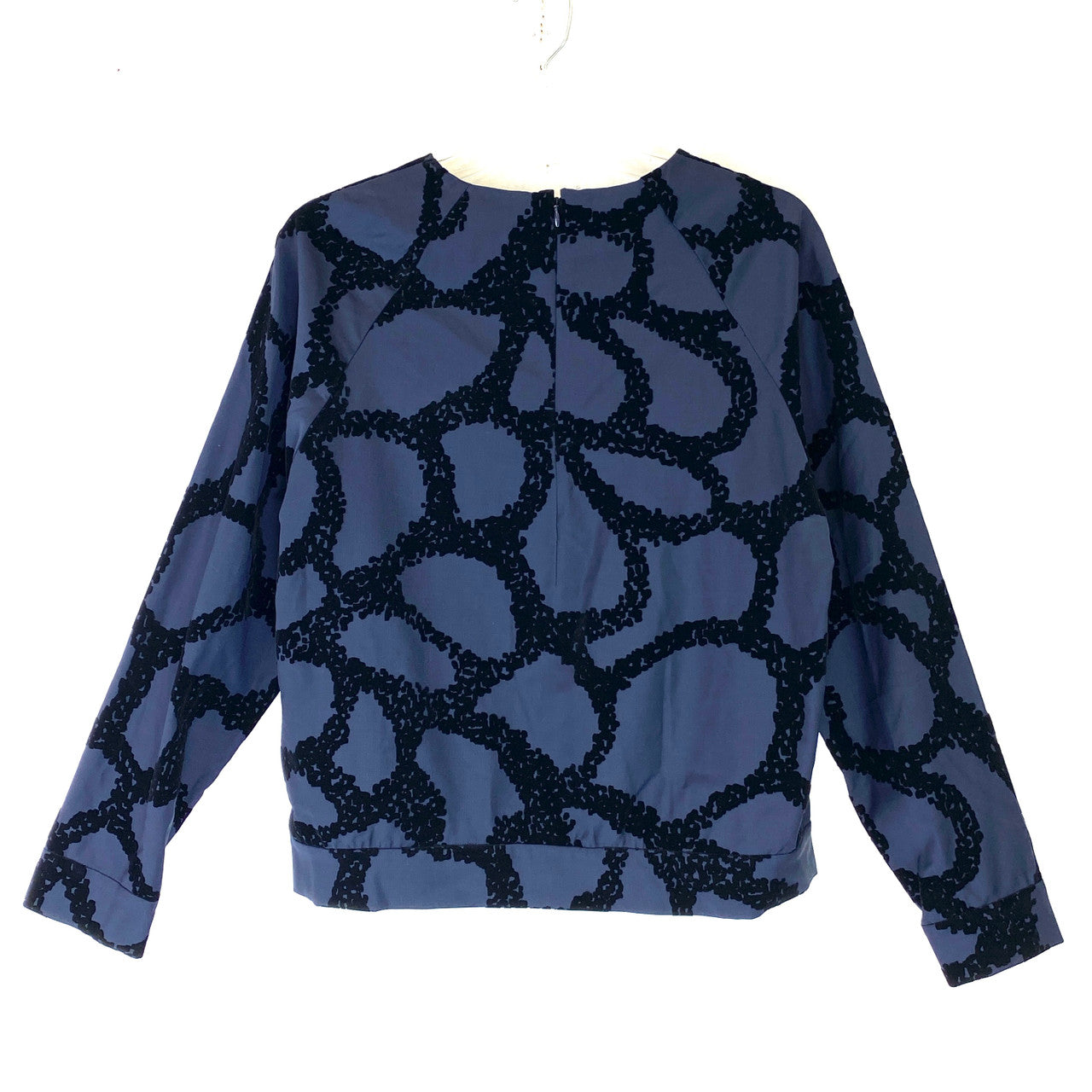 COS Velvet Flocked Abstract Print Blouse-Back