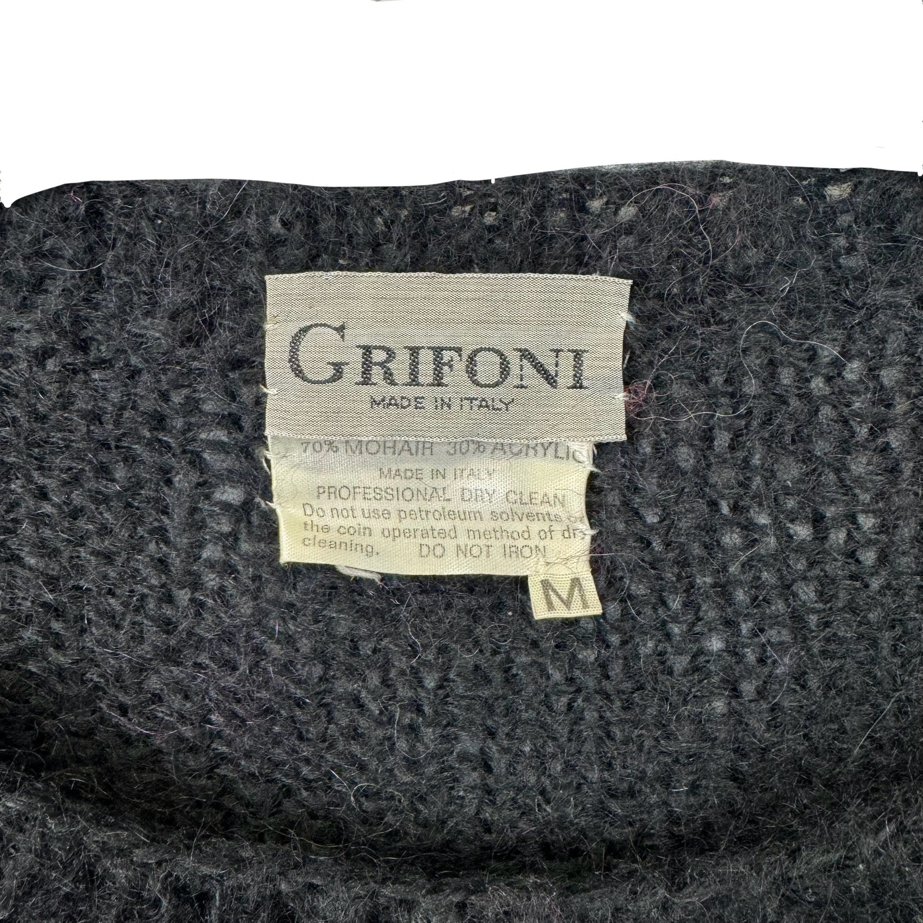 Vintage Grifoni Oversized Geometric Intarsia Sweater